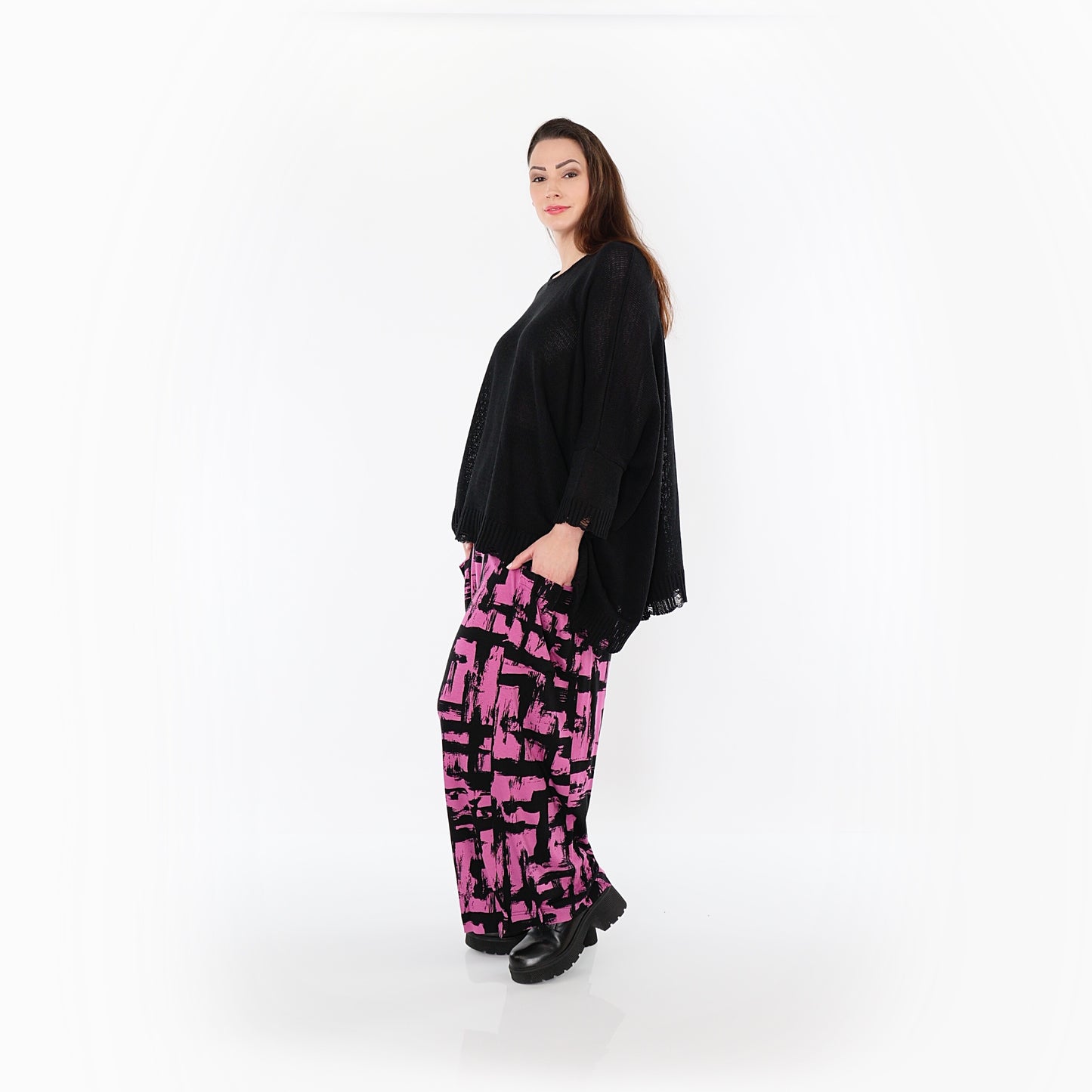 07007 "Nadine" Trousers – Fuchsia