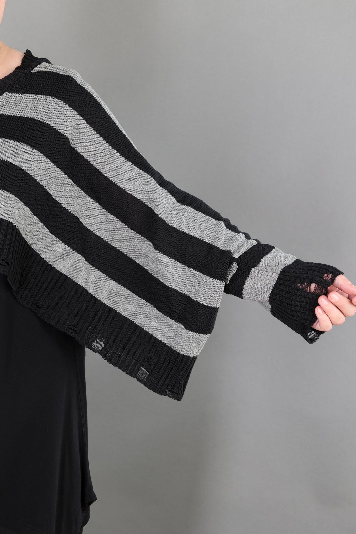 2537 "Nuvella" 110% Cotton Knitted Jumper - Grey