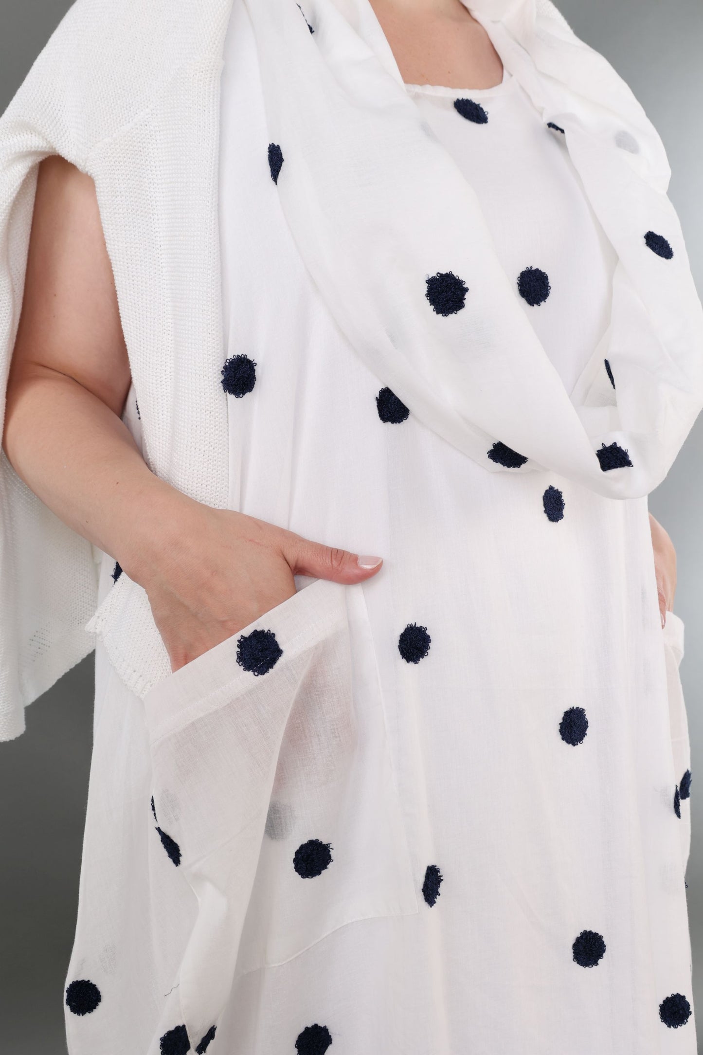 7118 "Marelia" Sleeveless Cowl-Neck Dress