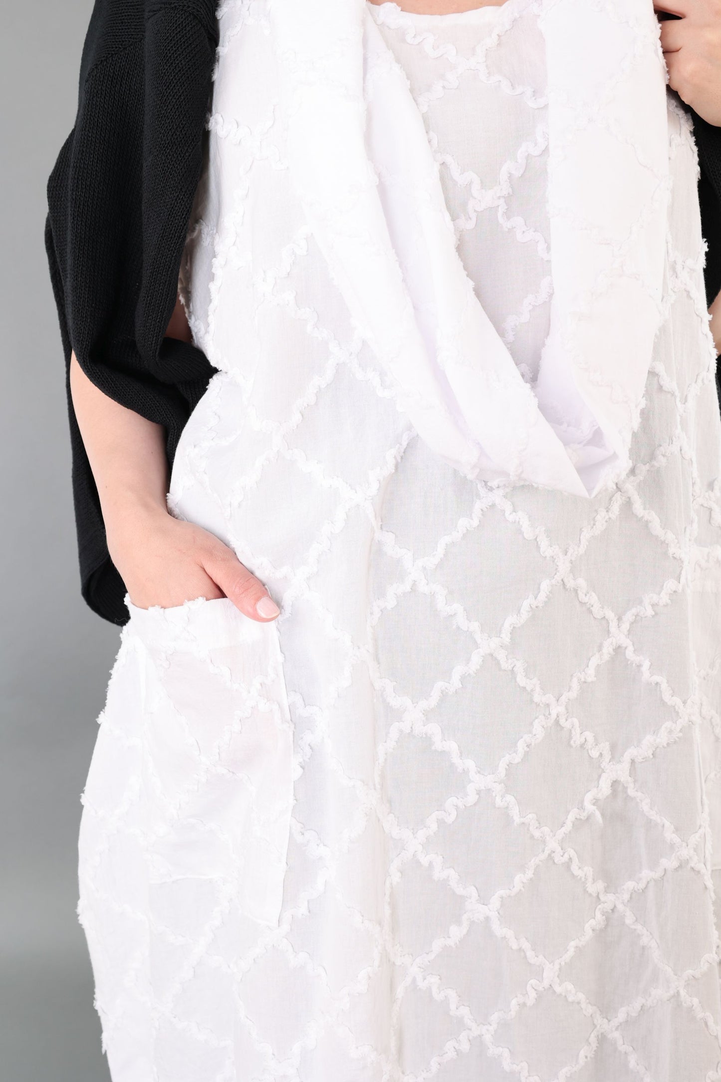 7118 "Brezza" Sleeveless Cowl-Neck Dress