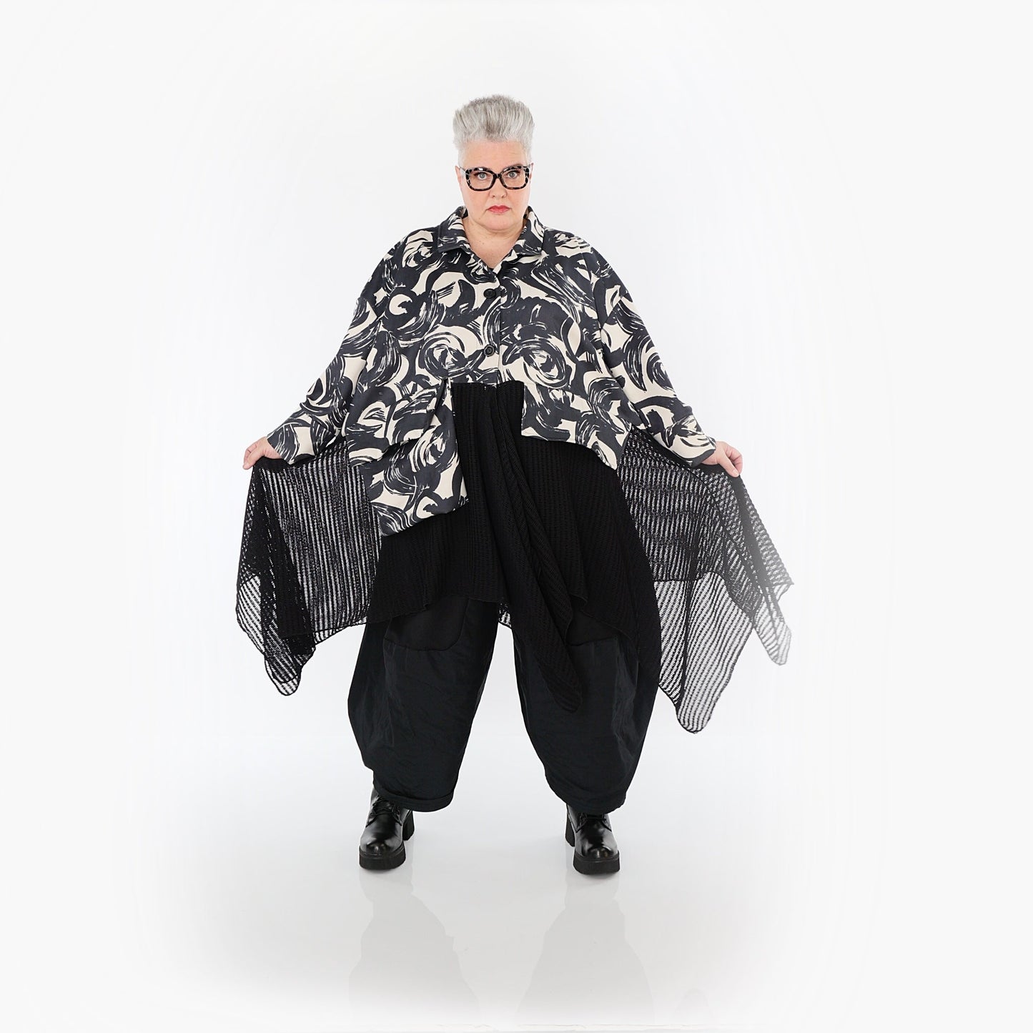 Akh 1016 7147 Jacket Ecru Black 9