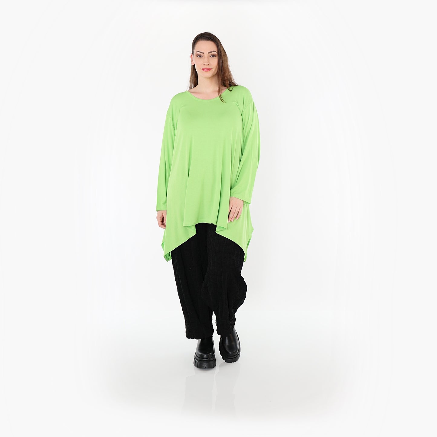 01019 "BasicLove" Tunic – Apple green