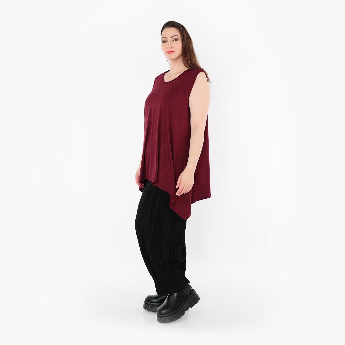 03071 "BasicLove" Top – Burgundy
