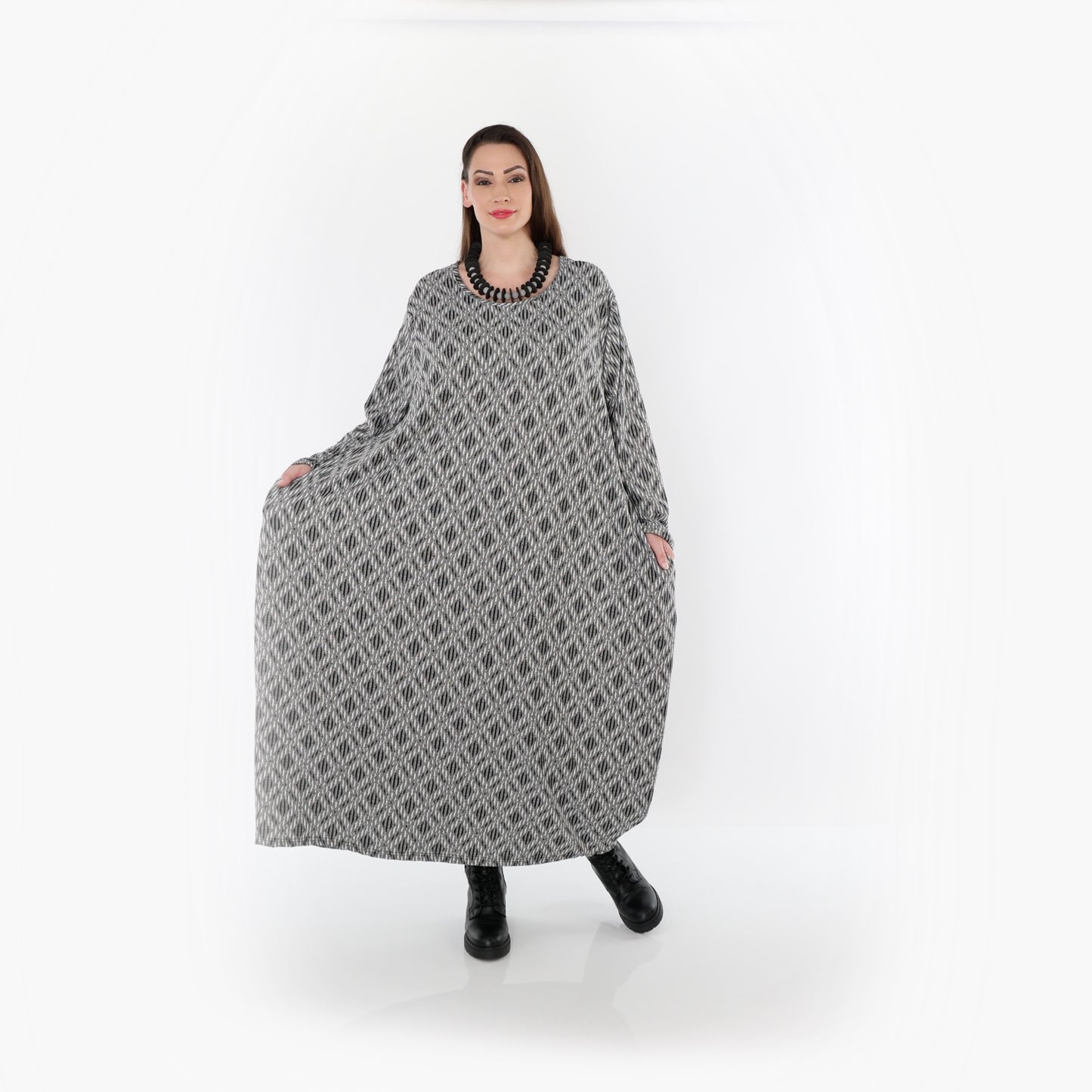 01926 "Damira" Dress – Light grey