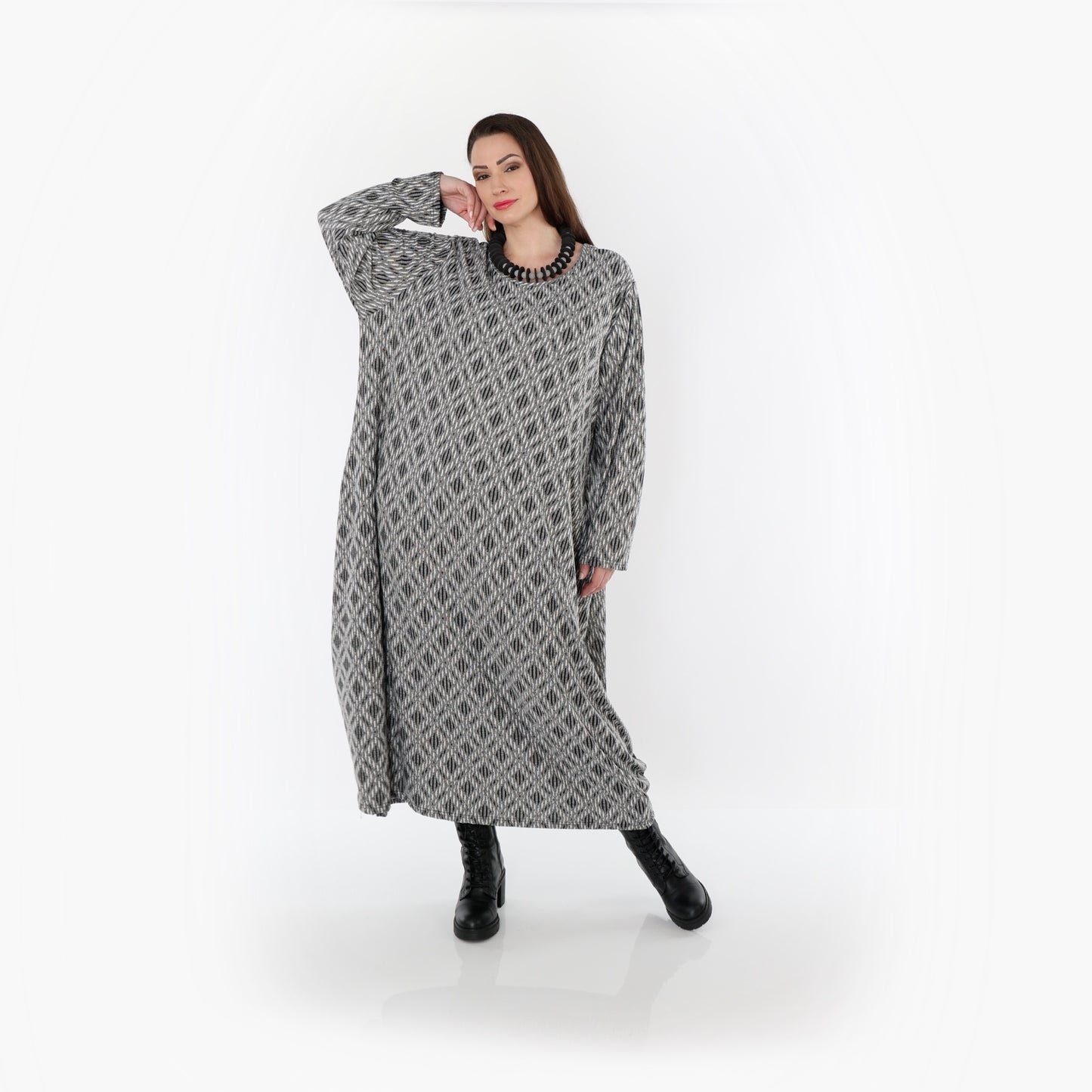 01926 "Damira" Dress – Light grey