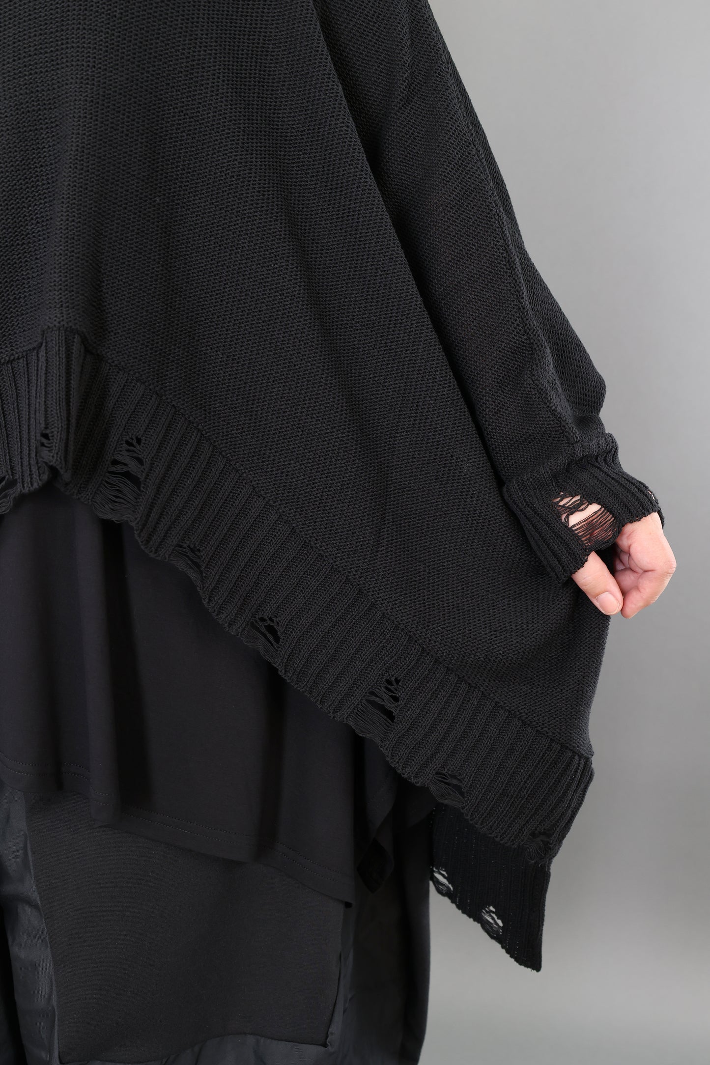 2519 "Bella" 100% Cotton - Drop Hem Big Zip Jacket