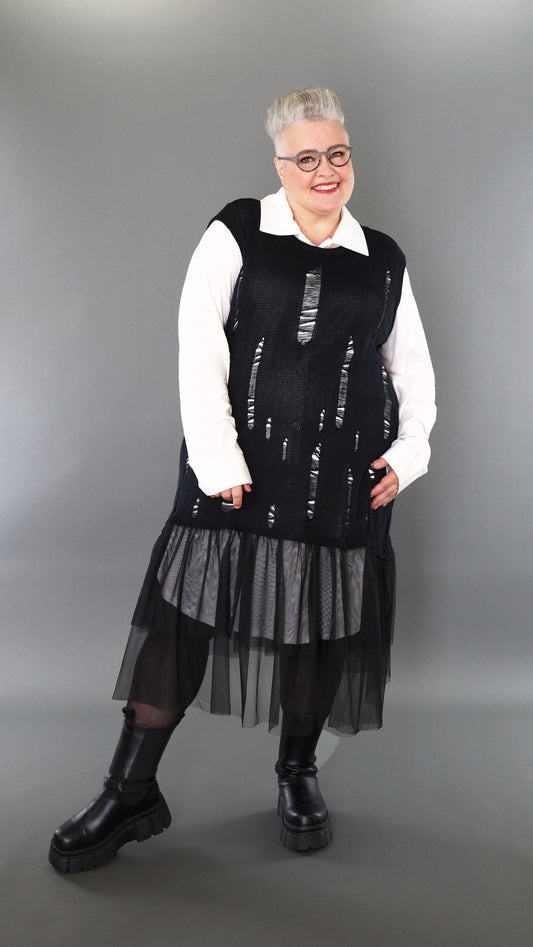 2524 "Bella" 100% Cotton - Distressed Sleeveless Dress