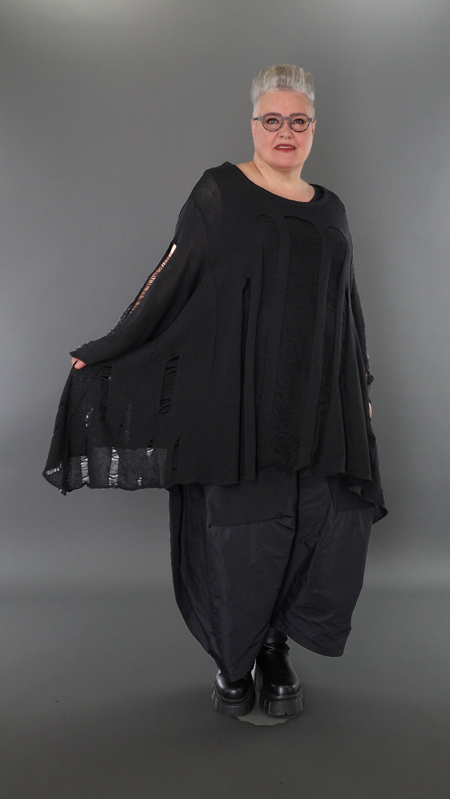 2530 "Bella" 100% Cotton - Distressed Tunic