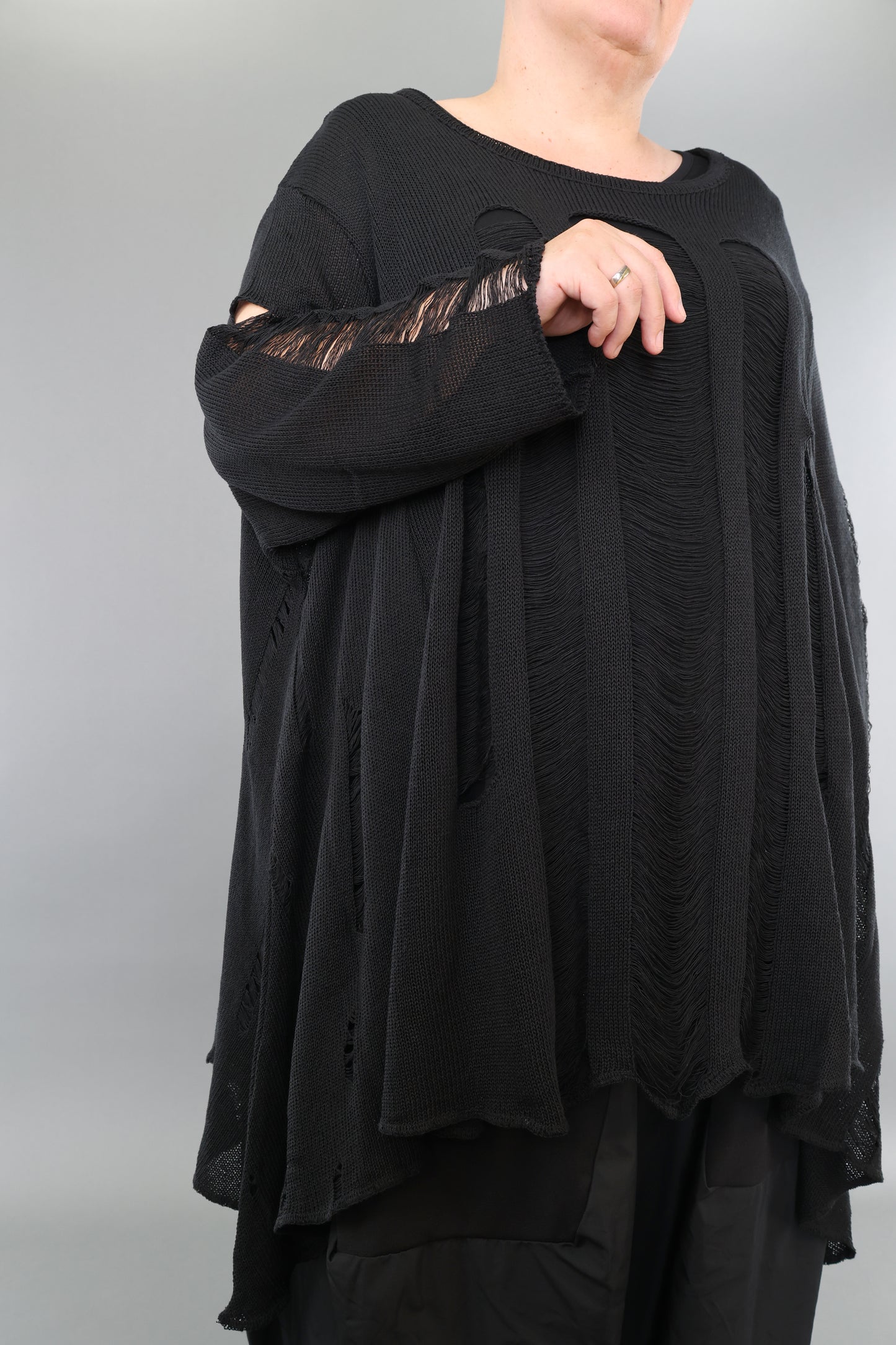 2530 "Bella" 100% Cotton - Distressed Tunic