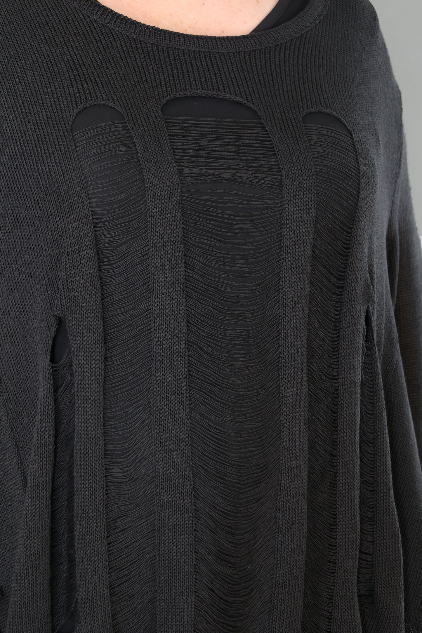 2530 "Bella" 100% Cotton - Distressed Tunic