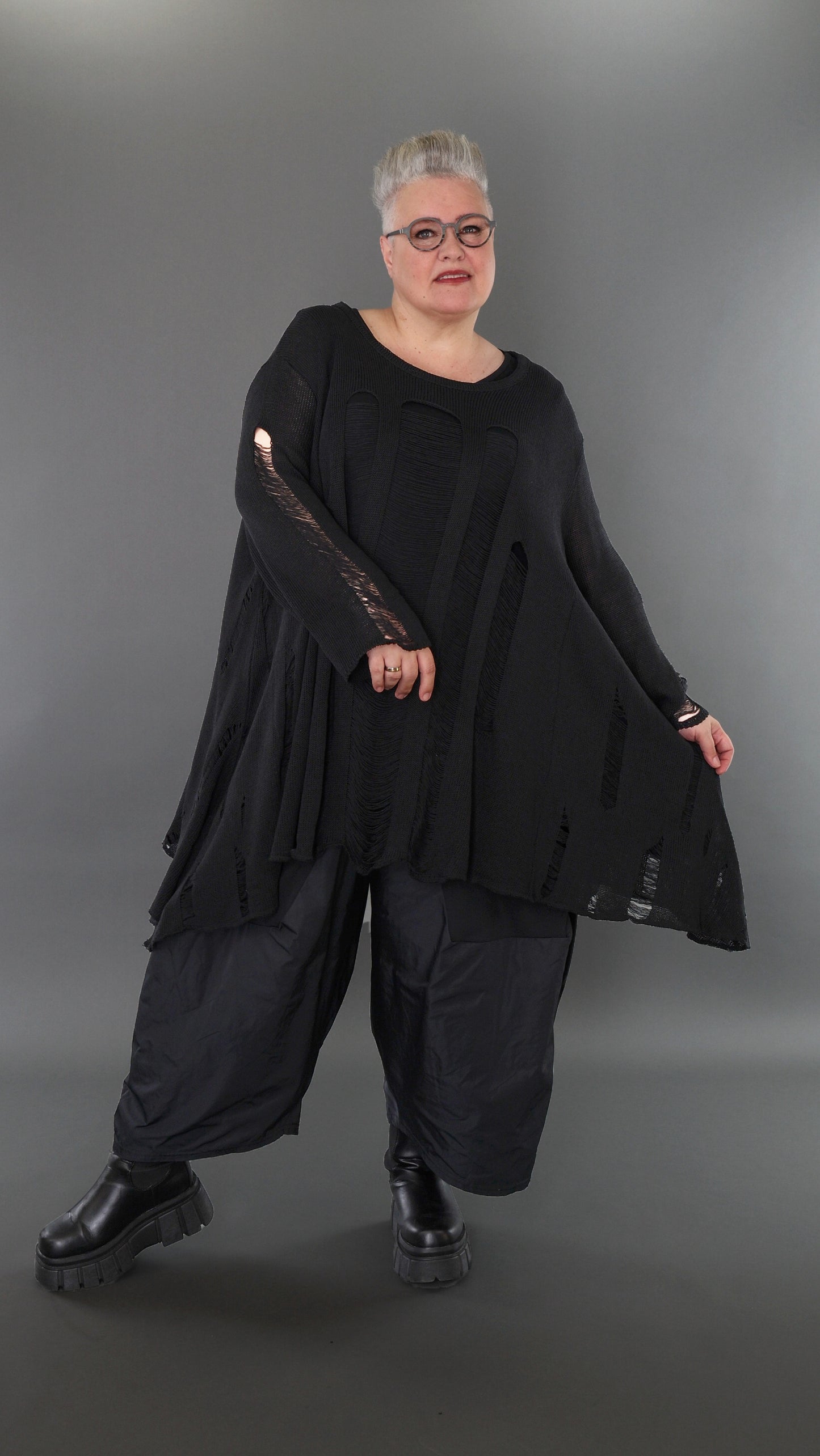 2530 "Bella" 100% Cotton - Distressed Tunic