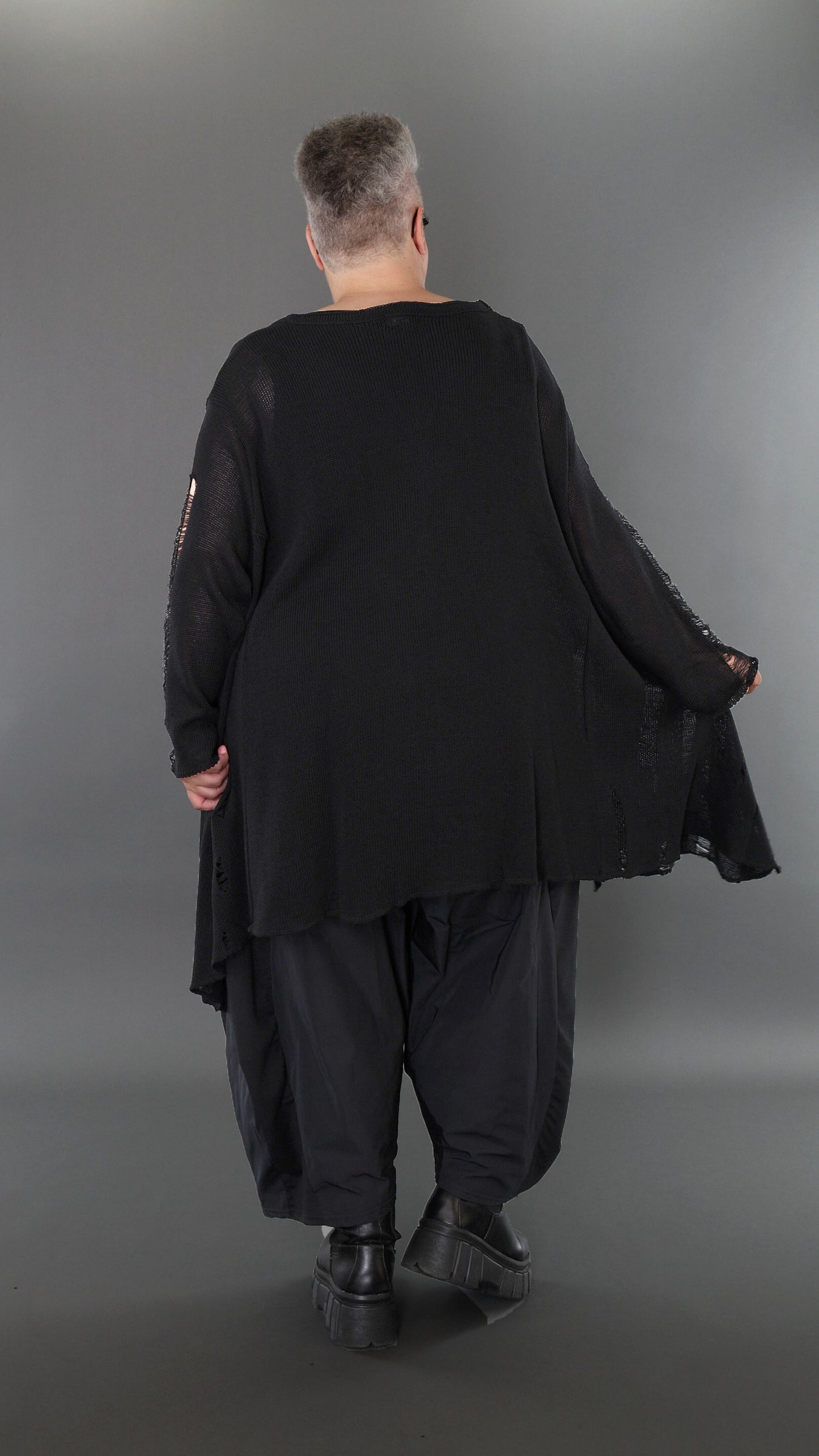 2530 "Bella" 100% Cotton - Distressed Tunic