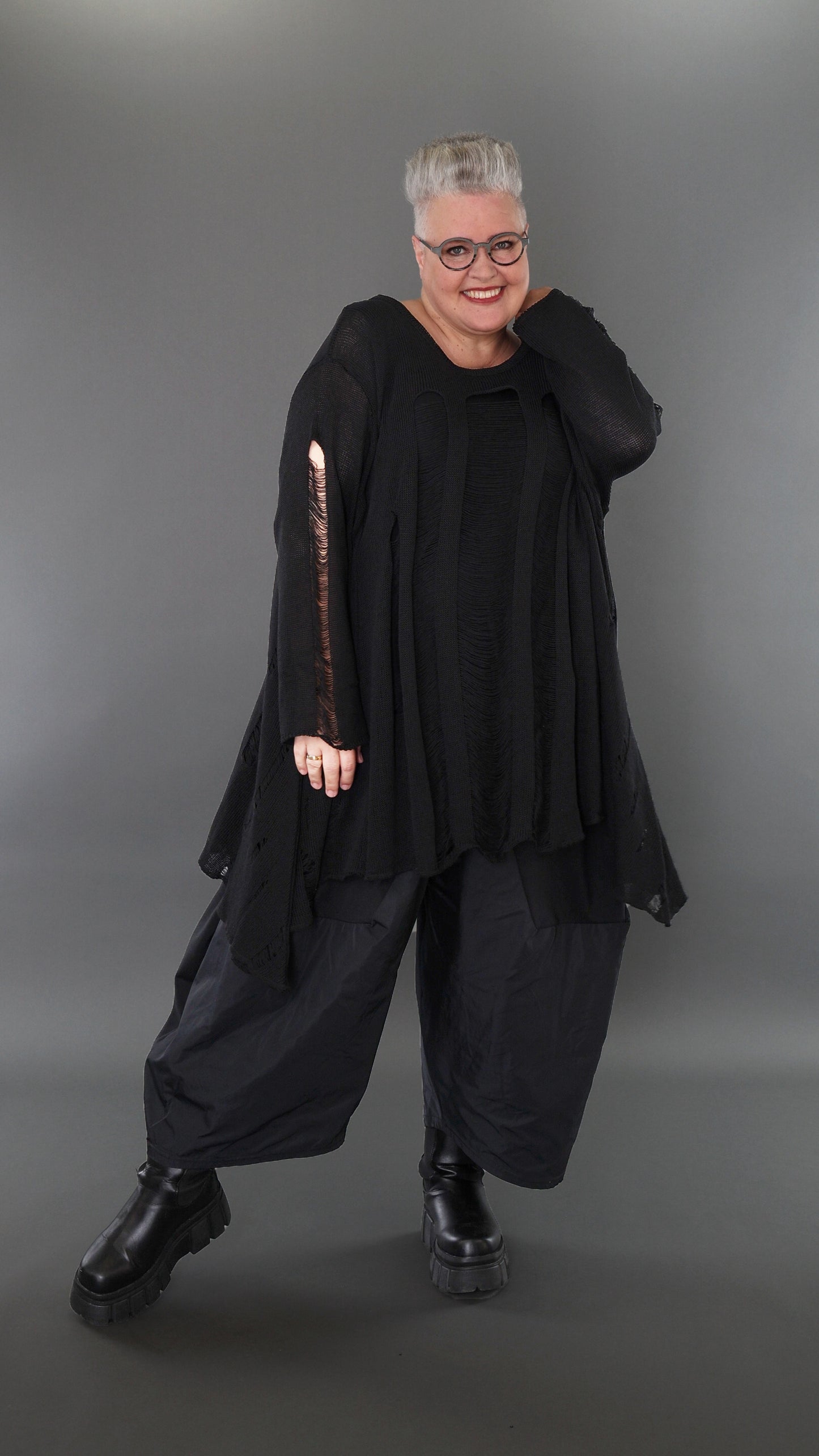 2530 "Bella" 100% Cotton - Distressed Tunic