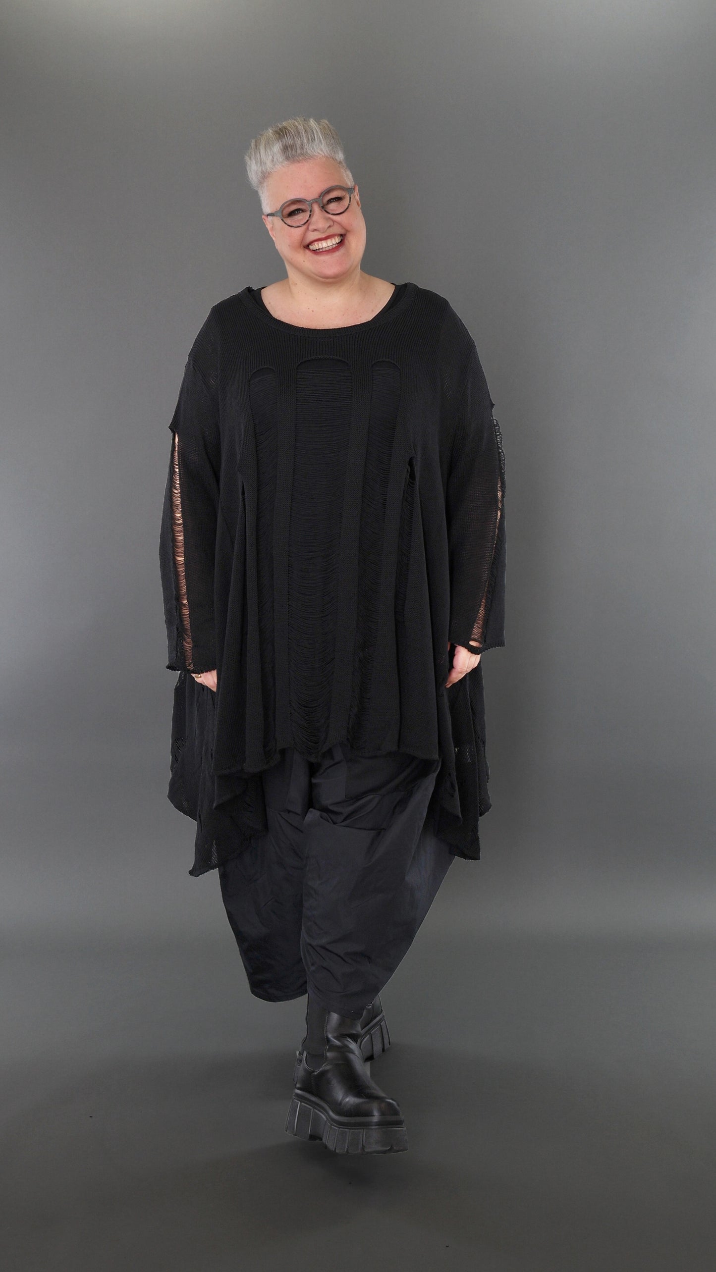 2530 "Bella" 100% Cotton - Distressed Tunic