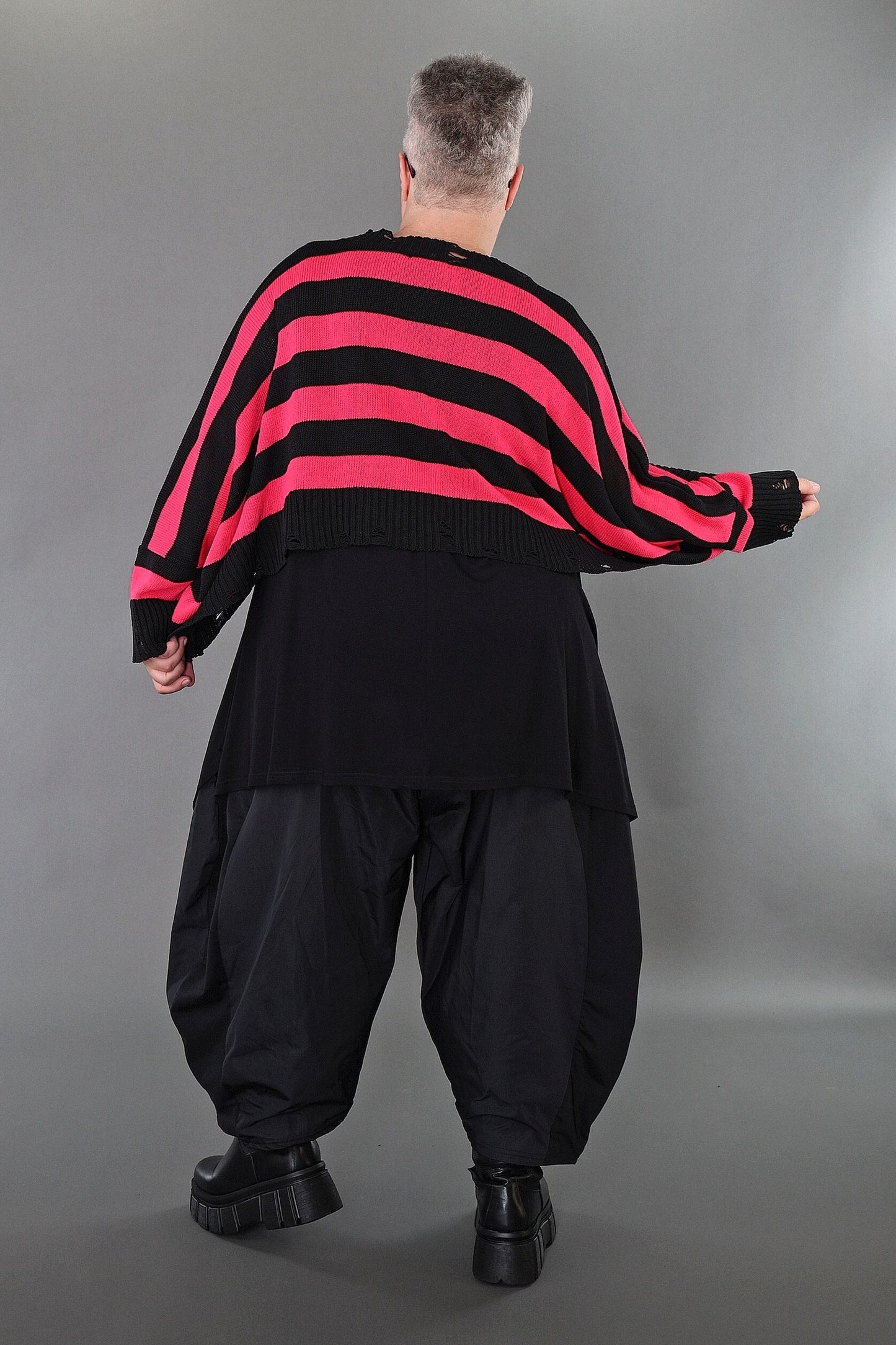 2537 "Nuvella" 110% Cotton Knitted Jumper - Fuchsia