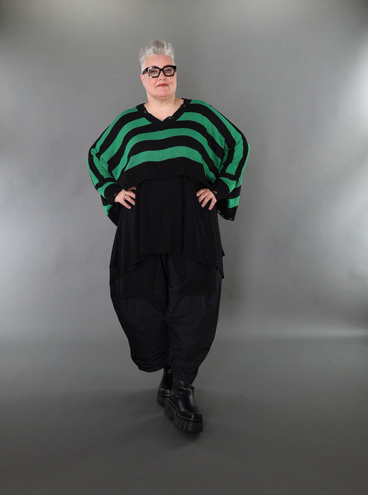 2537 "Nuvella" 110% Cotton Knitted Jumper - Green