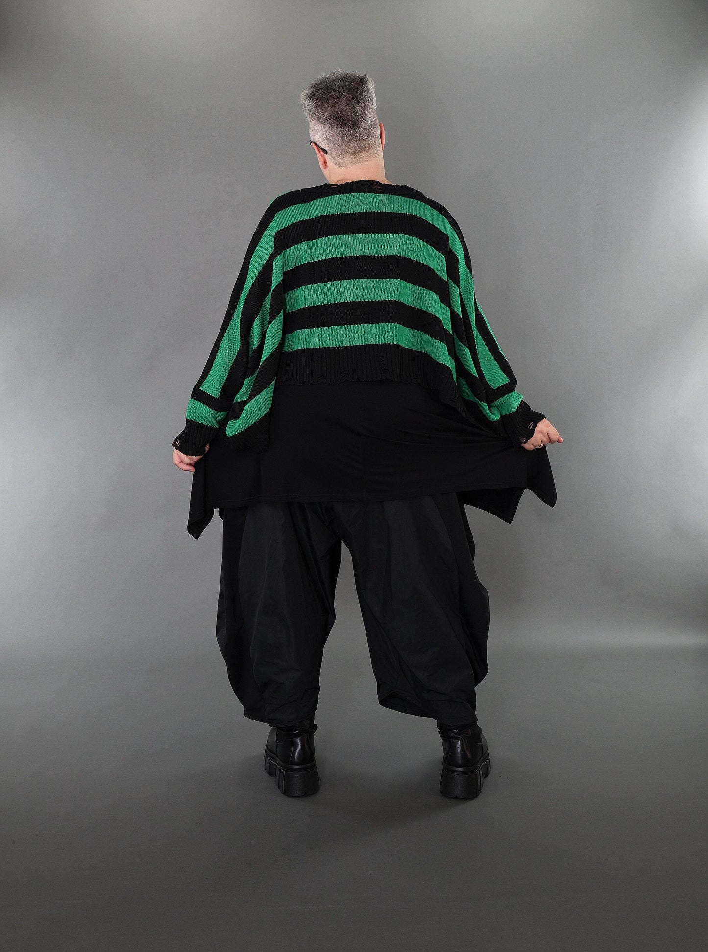 2537 "Nuvella" 110% Cotton Knitted Jumper - Green