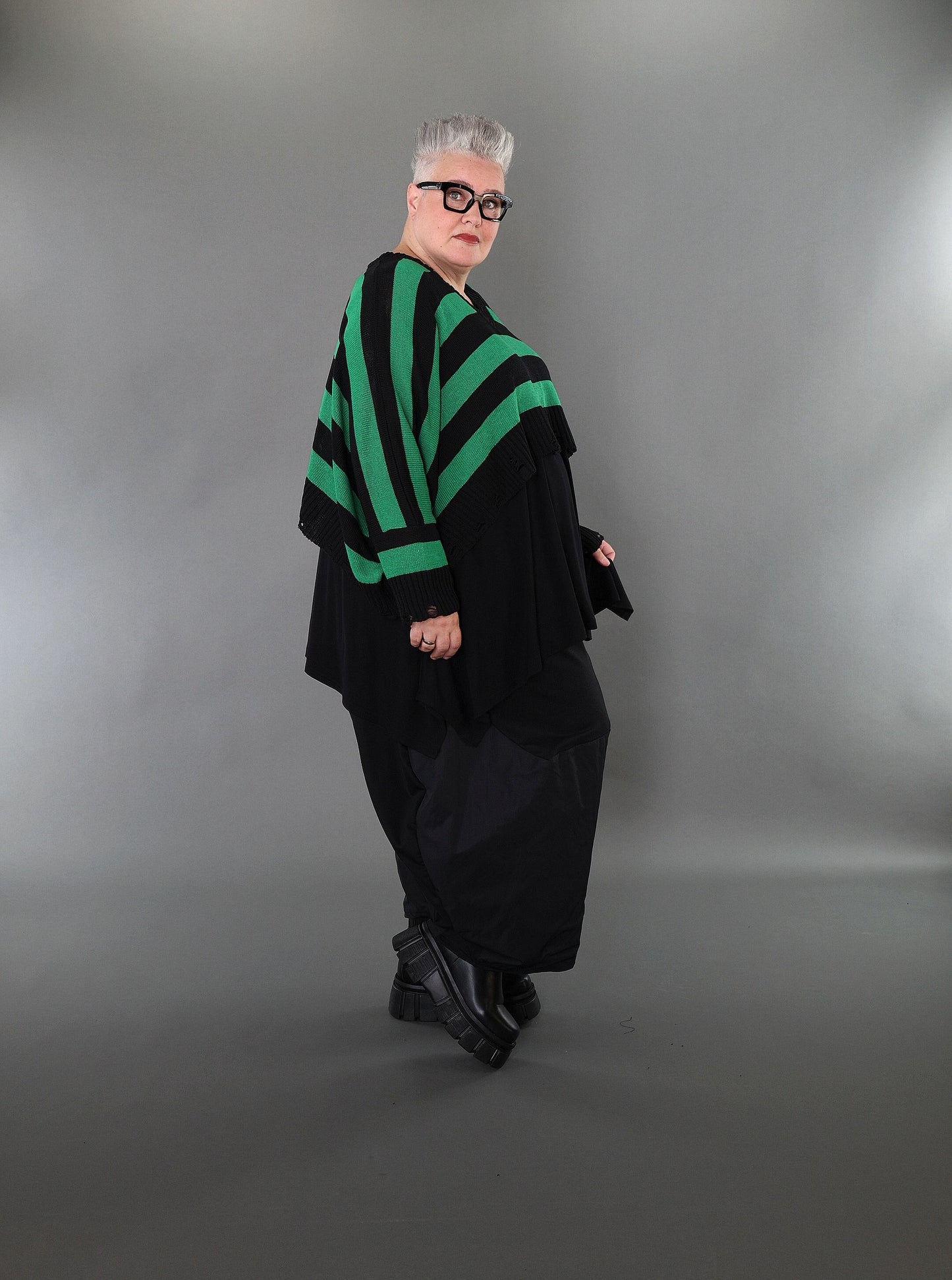 2537 "Nuvella" 110% Cotton Knitted Jumper - Green