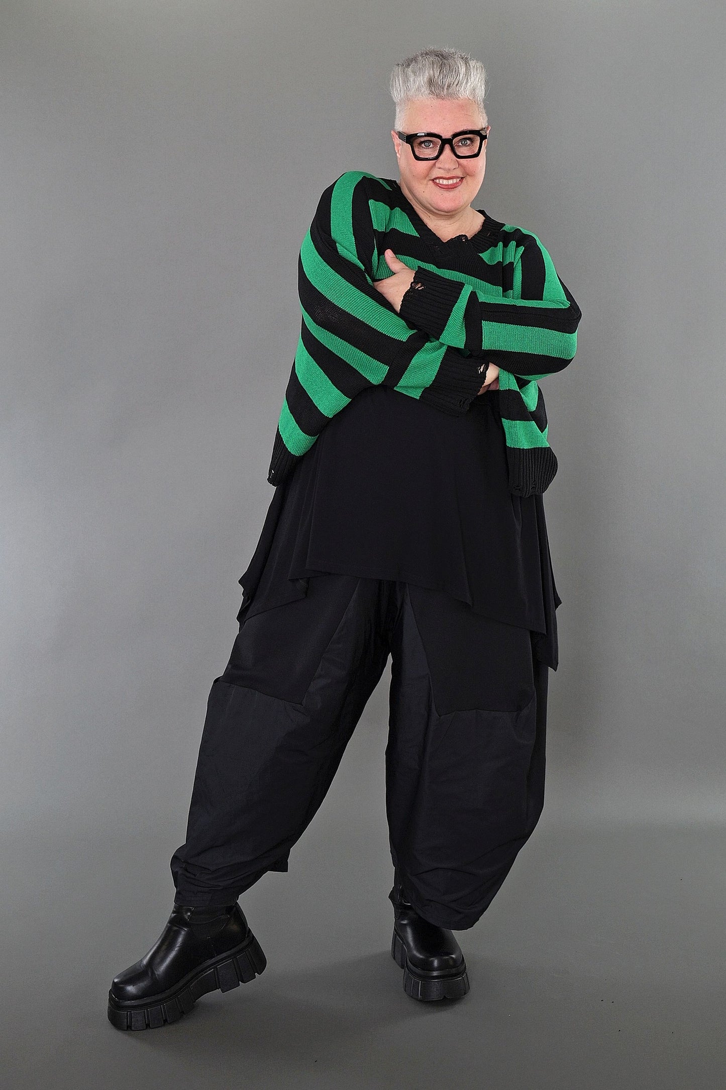 2537 "Nuvella" 110% Cotton Knitted Jumper - Green