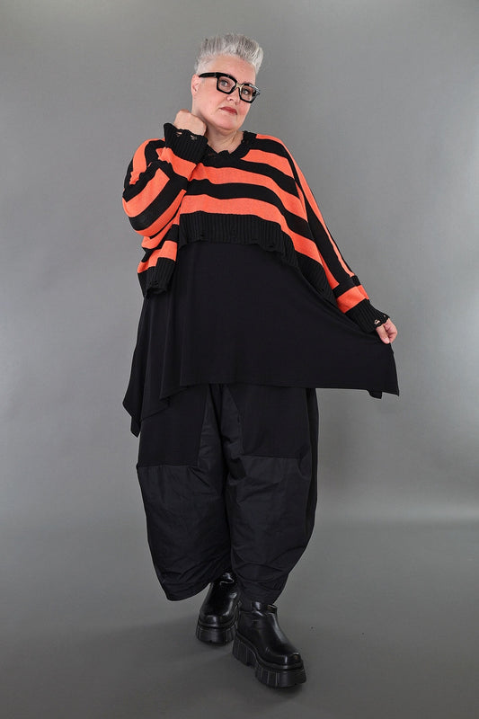 2537 "Nuvella" 110% Cotton Knitted Jumper - Orange