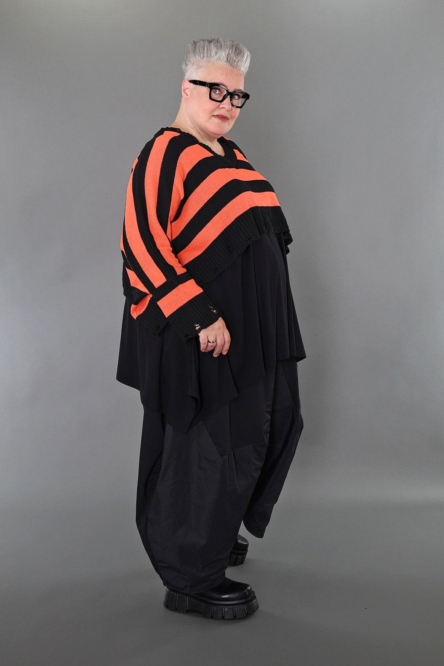 2537 "Nuvella" 110% Cotton Knitted Jumper - Orange