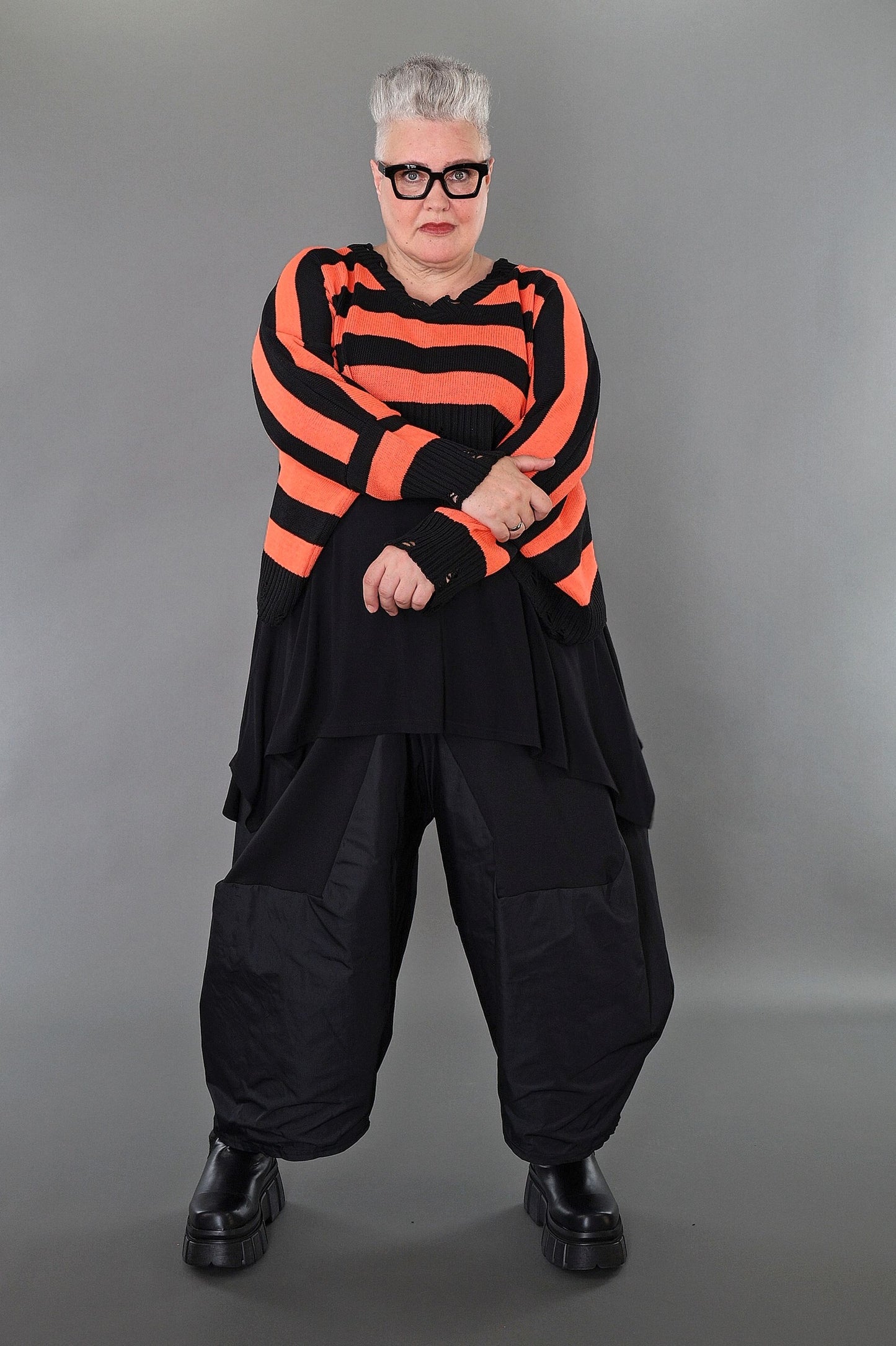 2537 "Nuvella" 110% Cotton Knitted Jumper - Orange