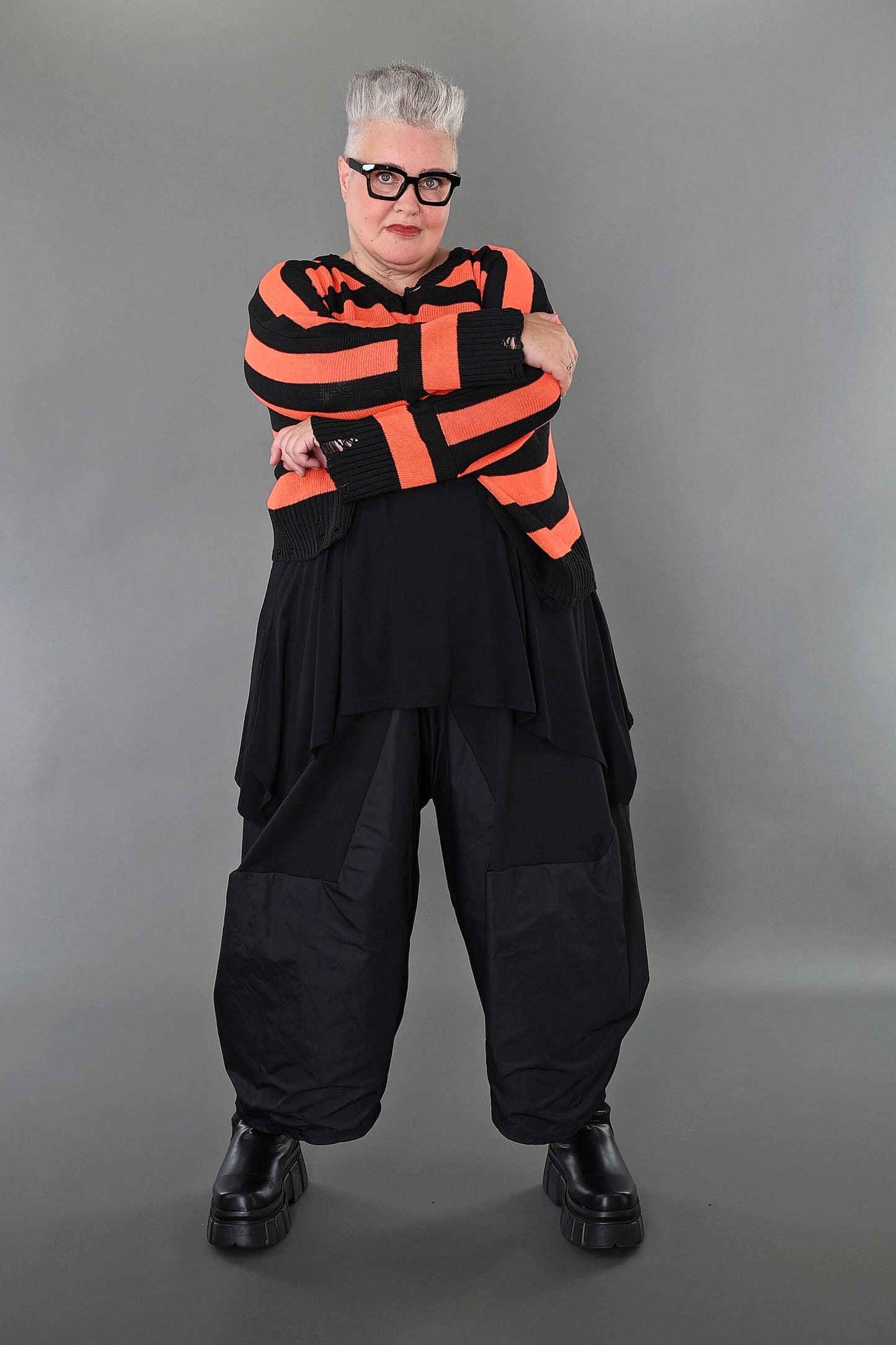 2537 "Nuvella" 110% Cotton Knitted Jumper - Orange