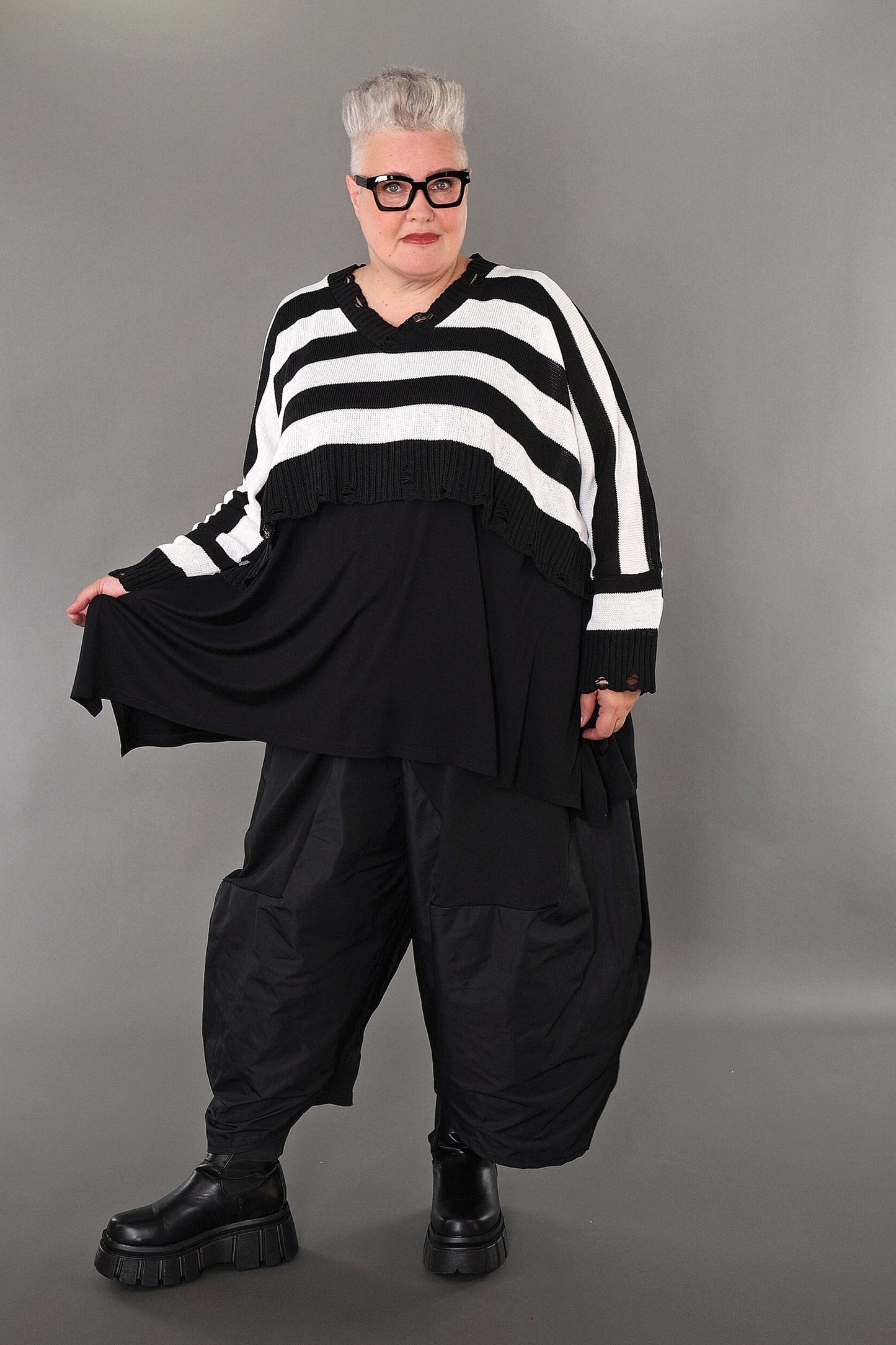 2537 "Nuvella" 110% Cotton Knitted Jumper - White