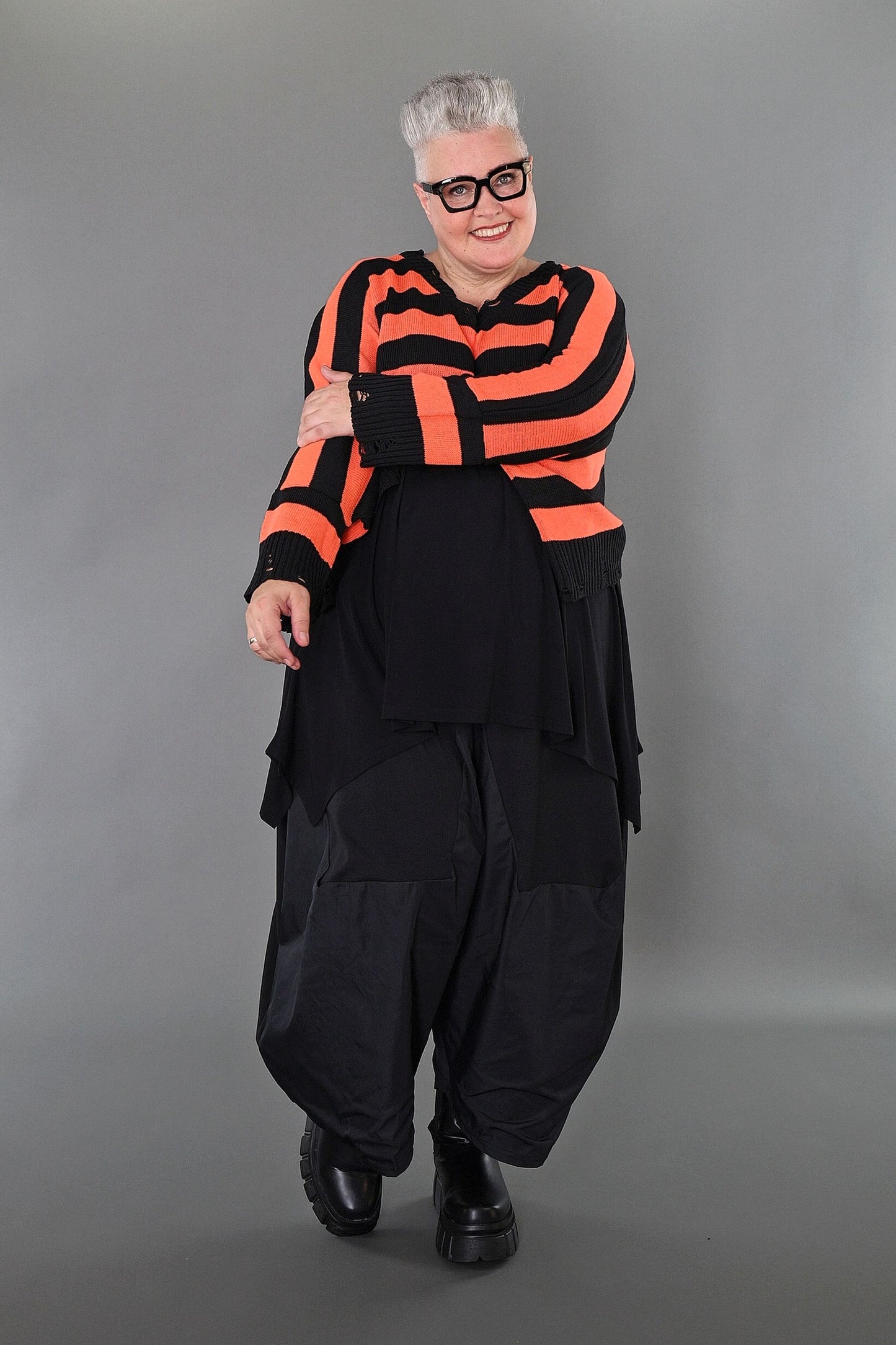 2537 "Nuvella" 110% Cotton Knitted Jumper - Orange