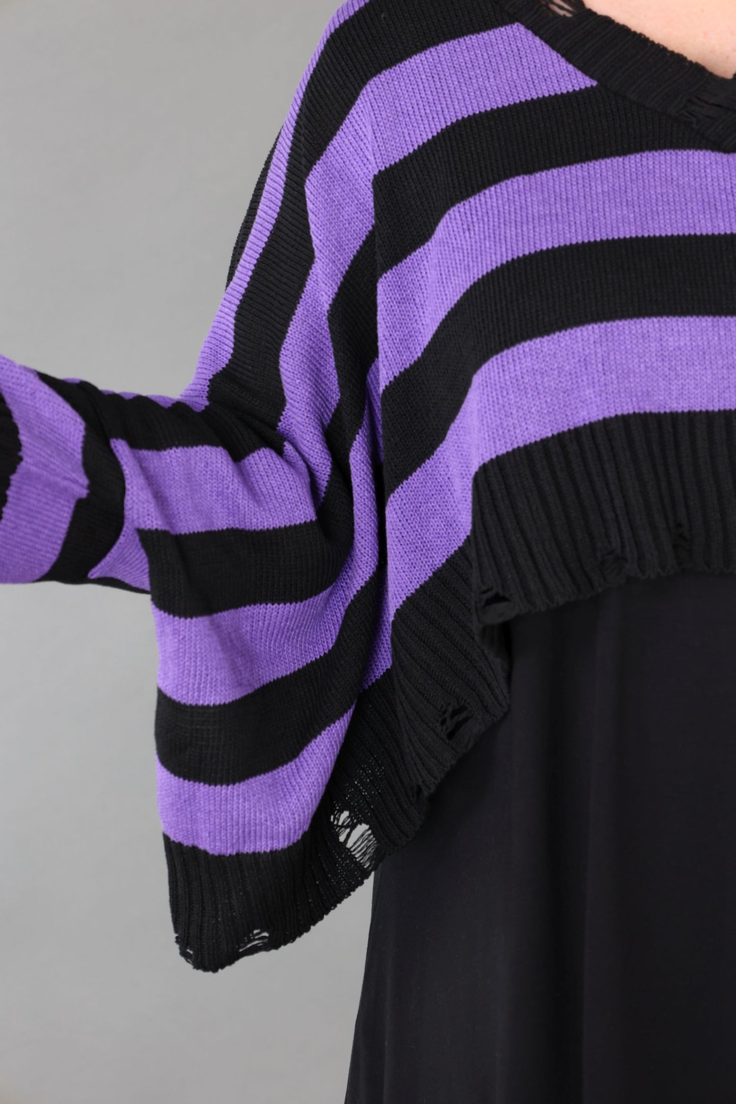 2537 "Nuvella" 110% Cotton Knitted Jumper - Violet