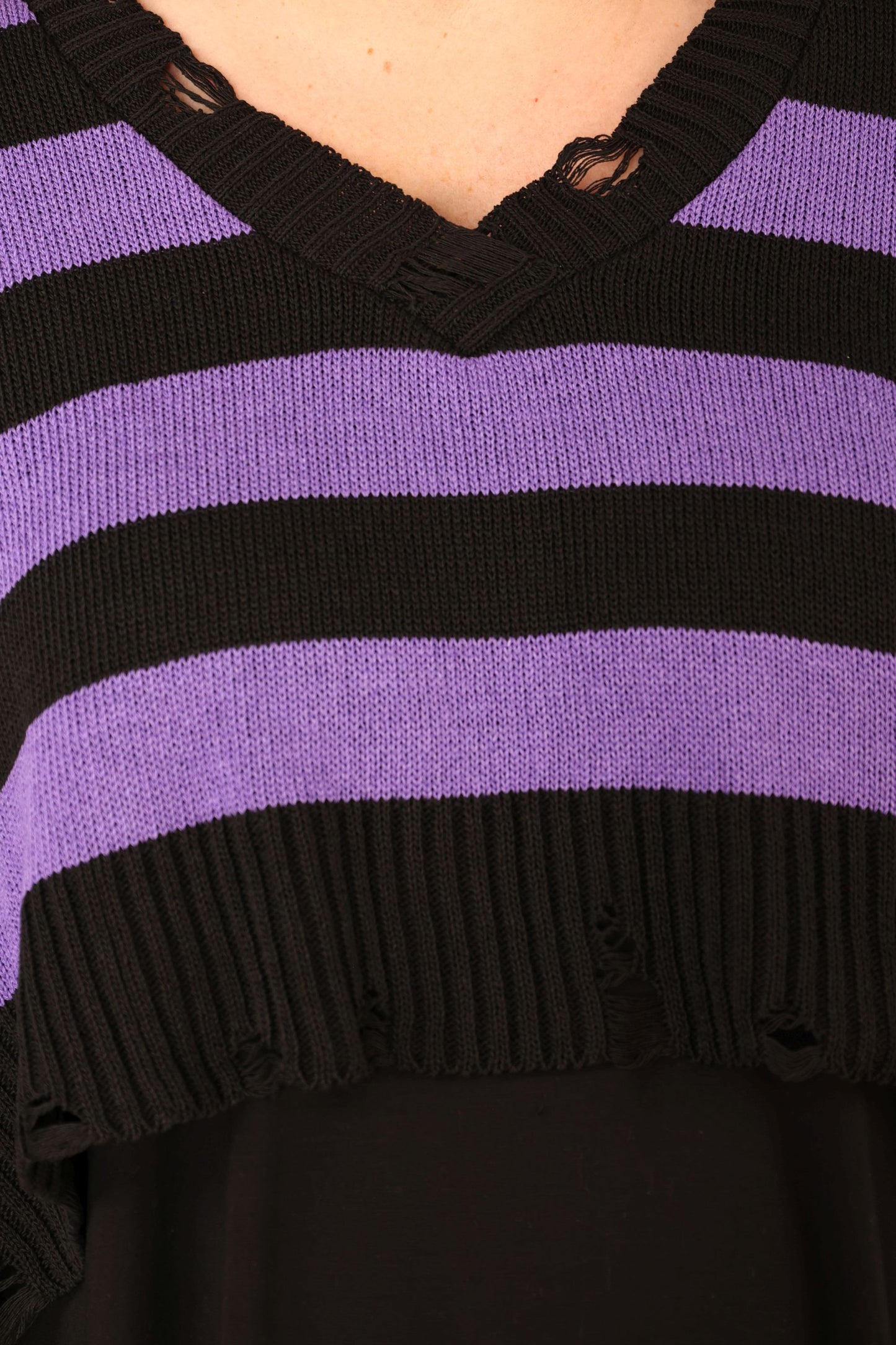 2537 "Nuvella" 110% Cotton Knitted Jumper - Violet