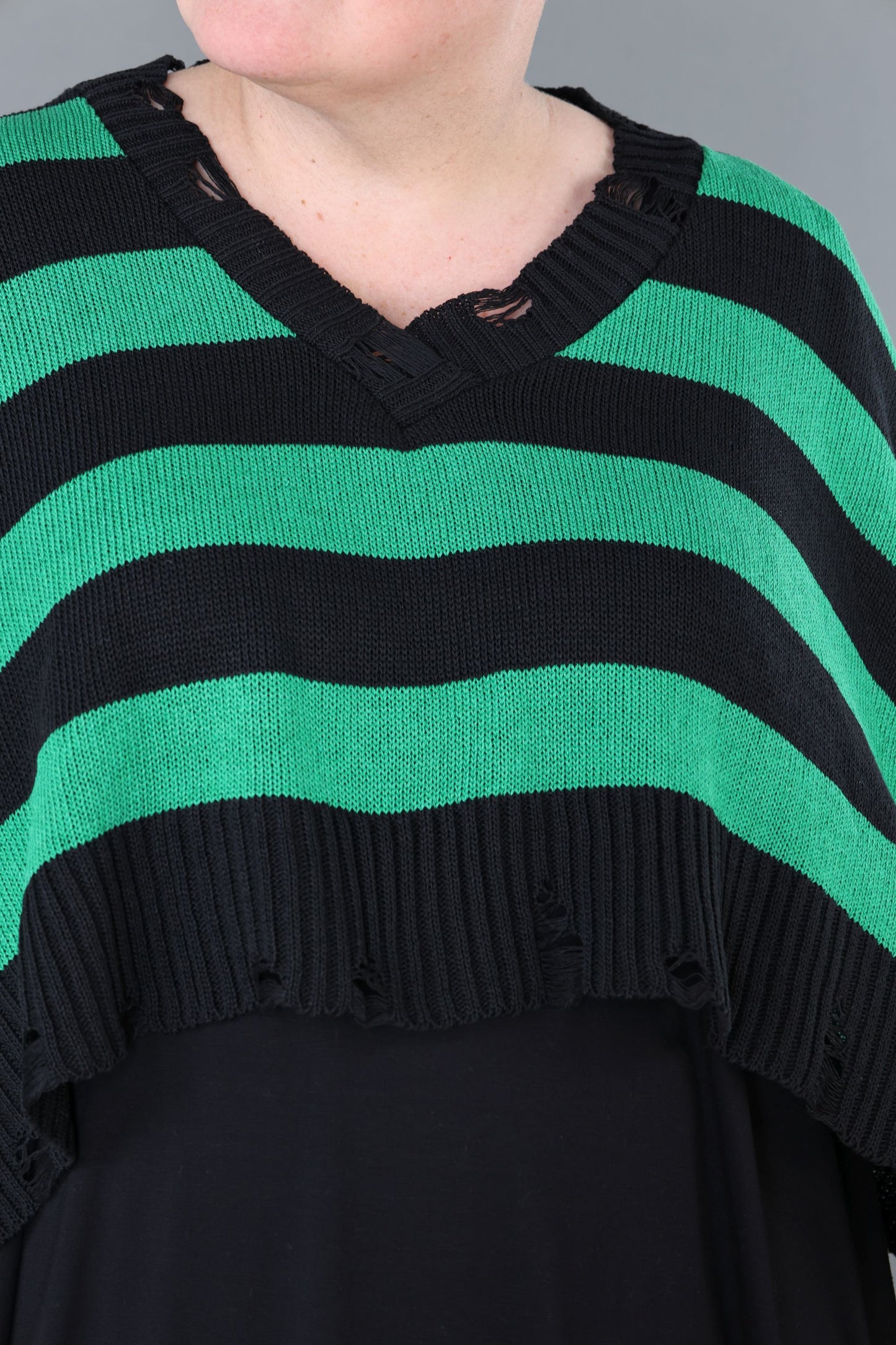 2537 "Nuvella" 110% Cotton Knitted Jumper - Green