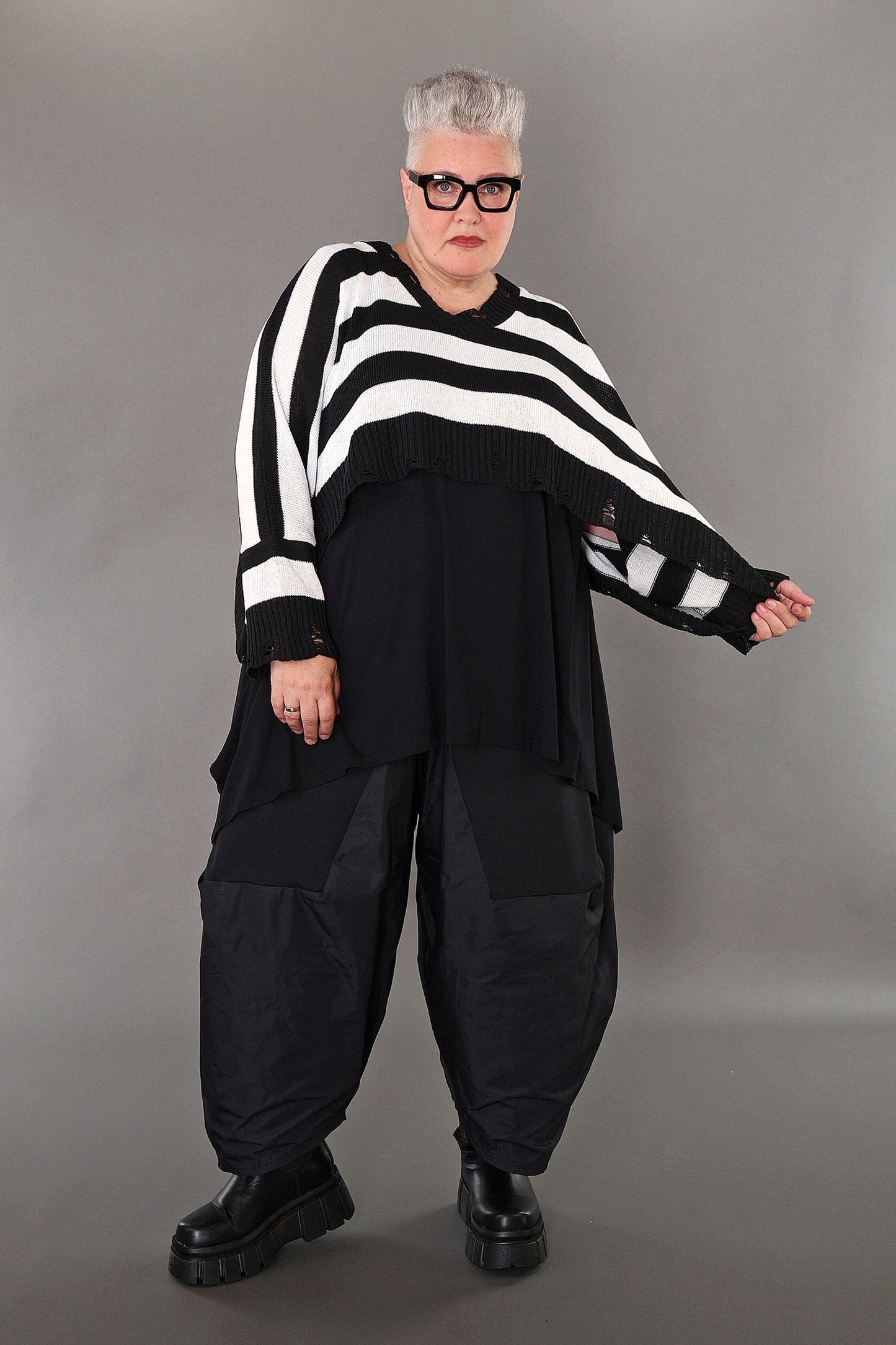 2537 "Nuvella" 110% Cotton Knitted Jumper - White