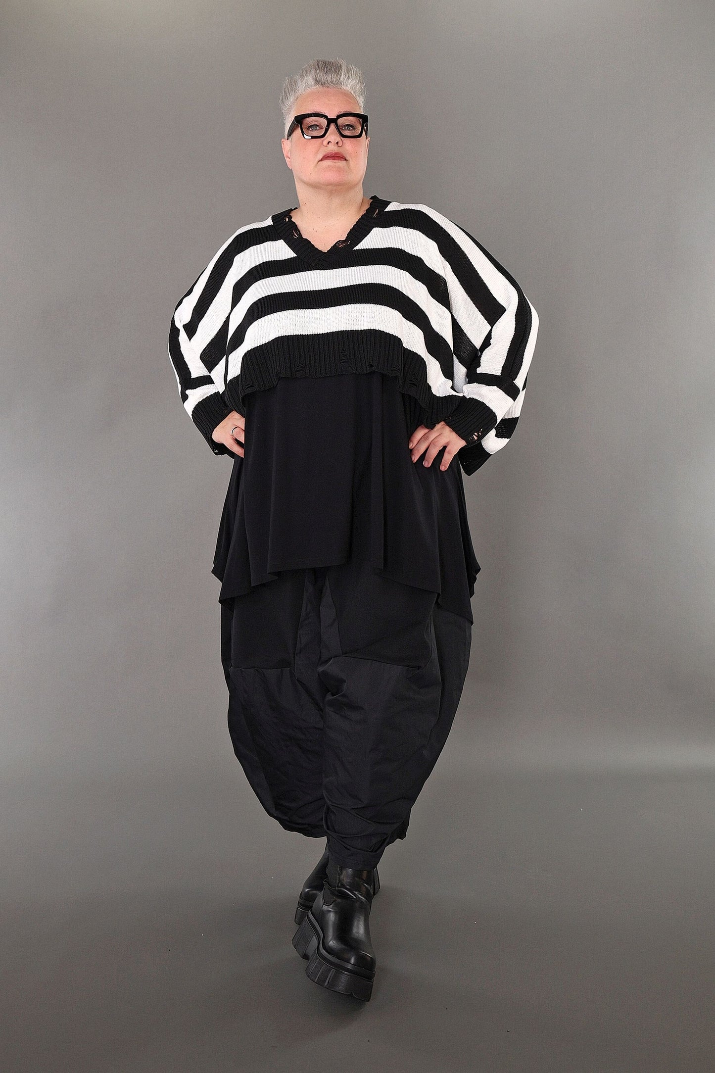 2537 "Nuvella" 110% Cotton Knitted Jumper - White