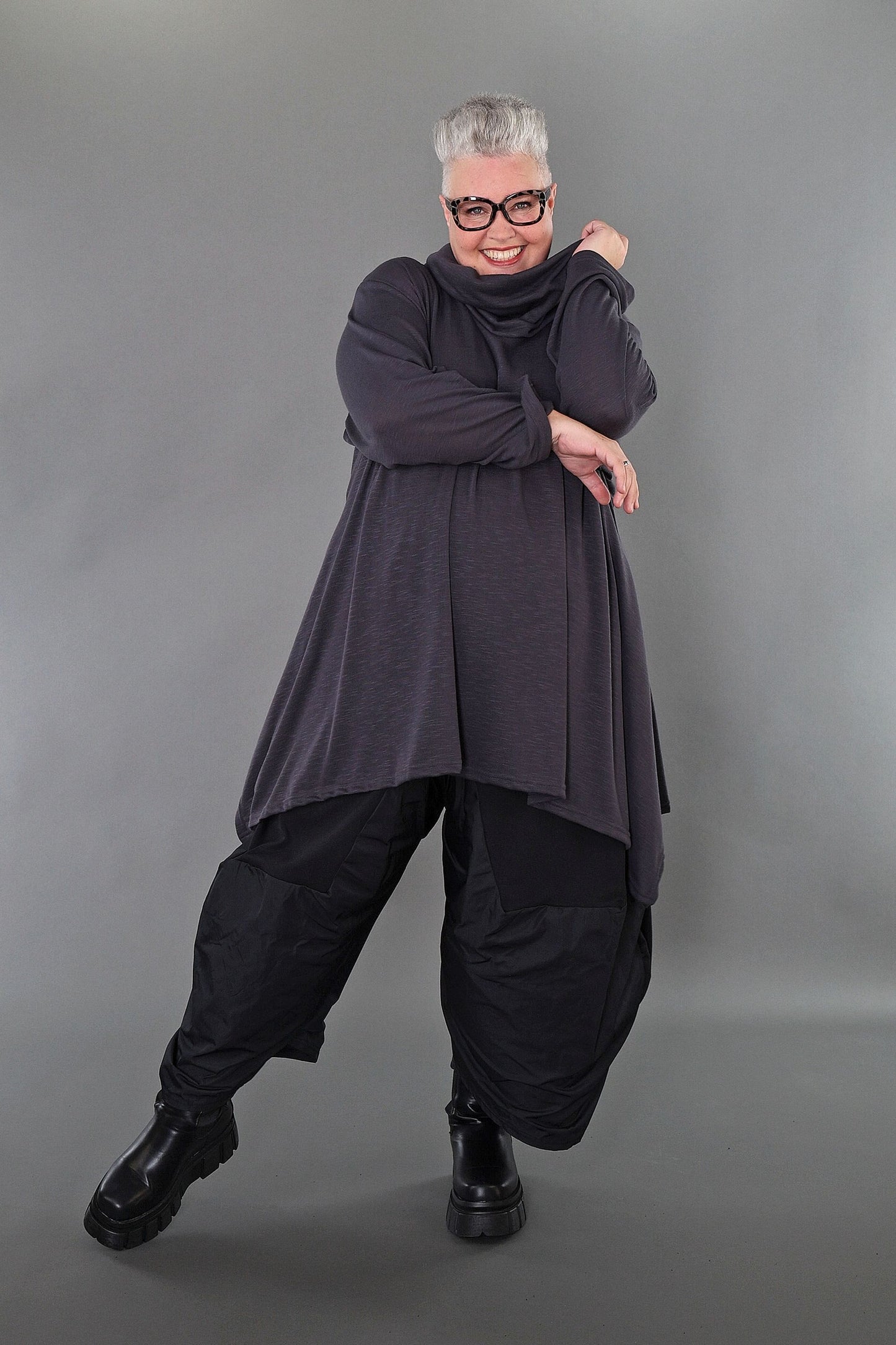 3371 "Celine" Turtleneck Jumper - Dark Grey