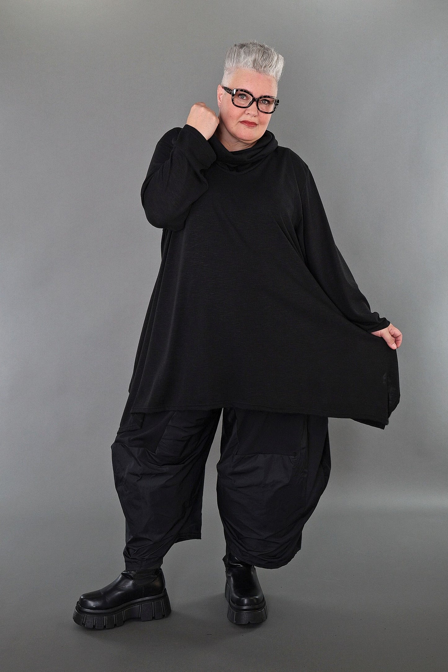 3371 "Celine" Turtleneck Jumper - Black