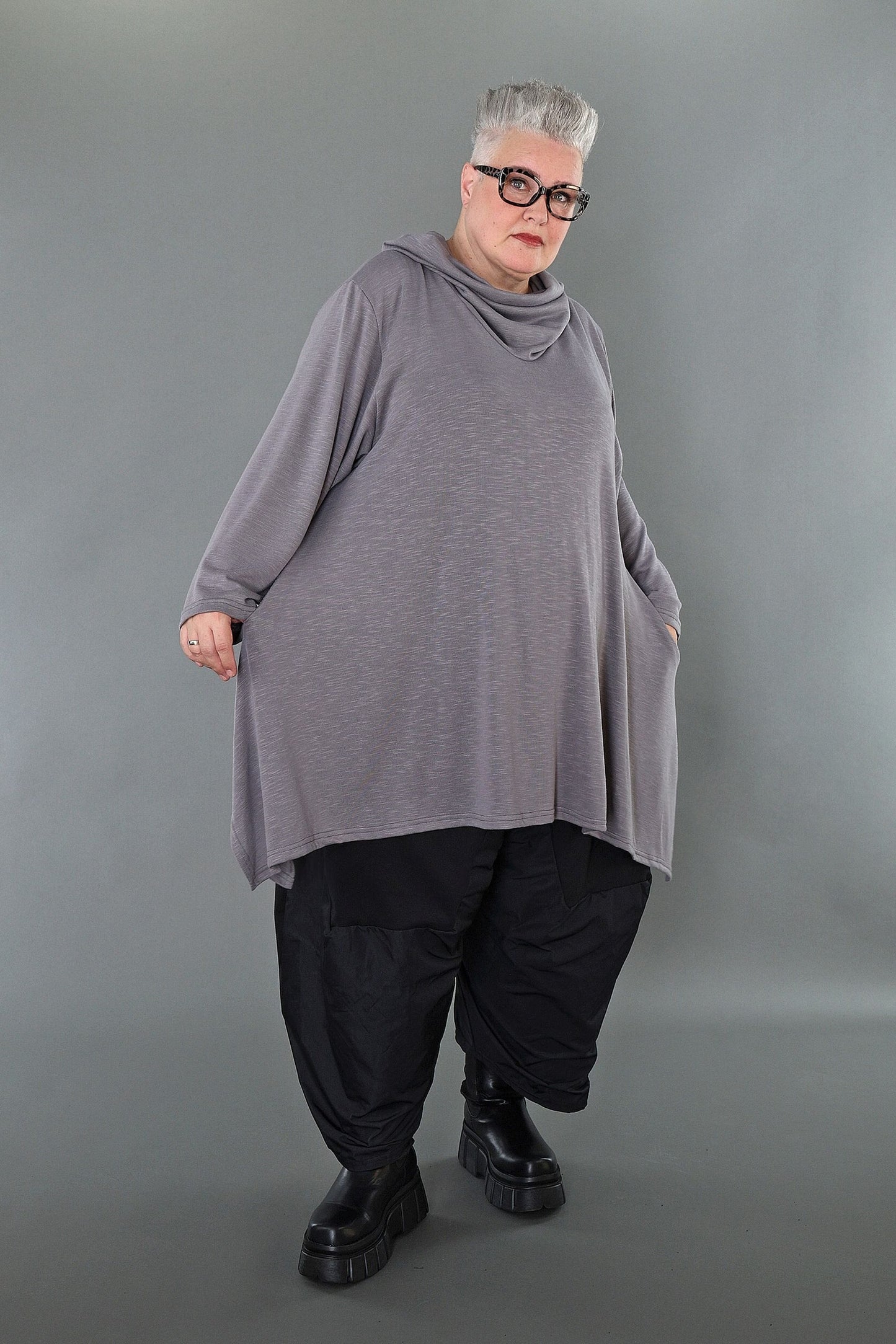 3371 "Celine" Turtleneck Jumper - Grey