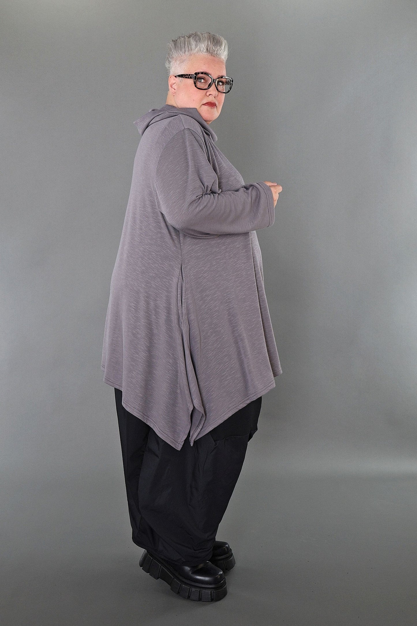 3371 "Celine" Turtleneck Jumper - Grey