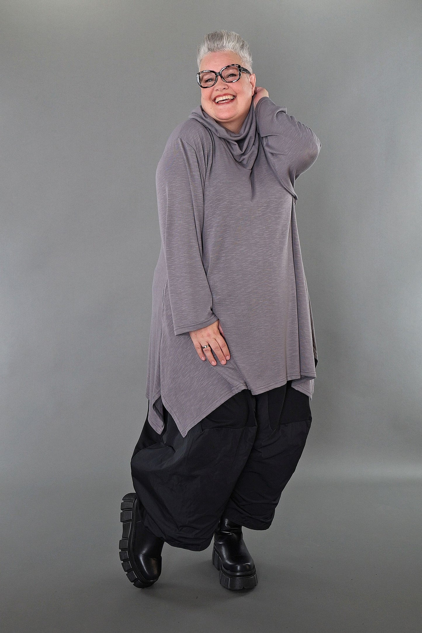 3371 "Celine" Turtleneck Jumper - Grey