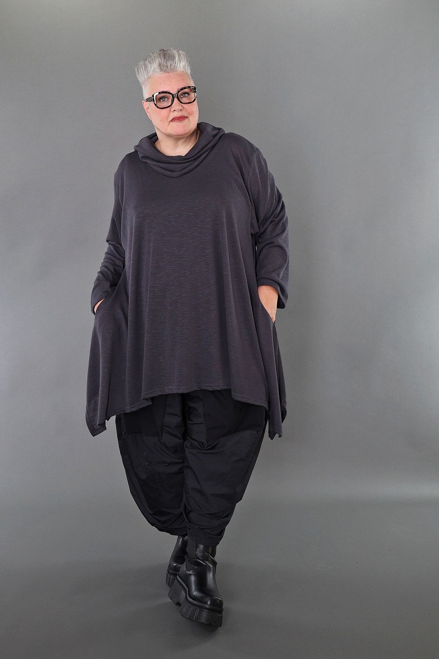 3371 "Celine" Turtleneck Jumper - Dark Grey