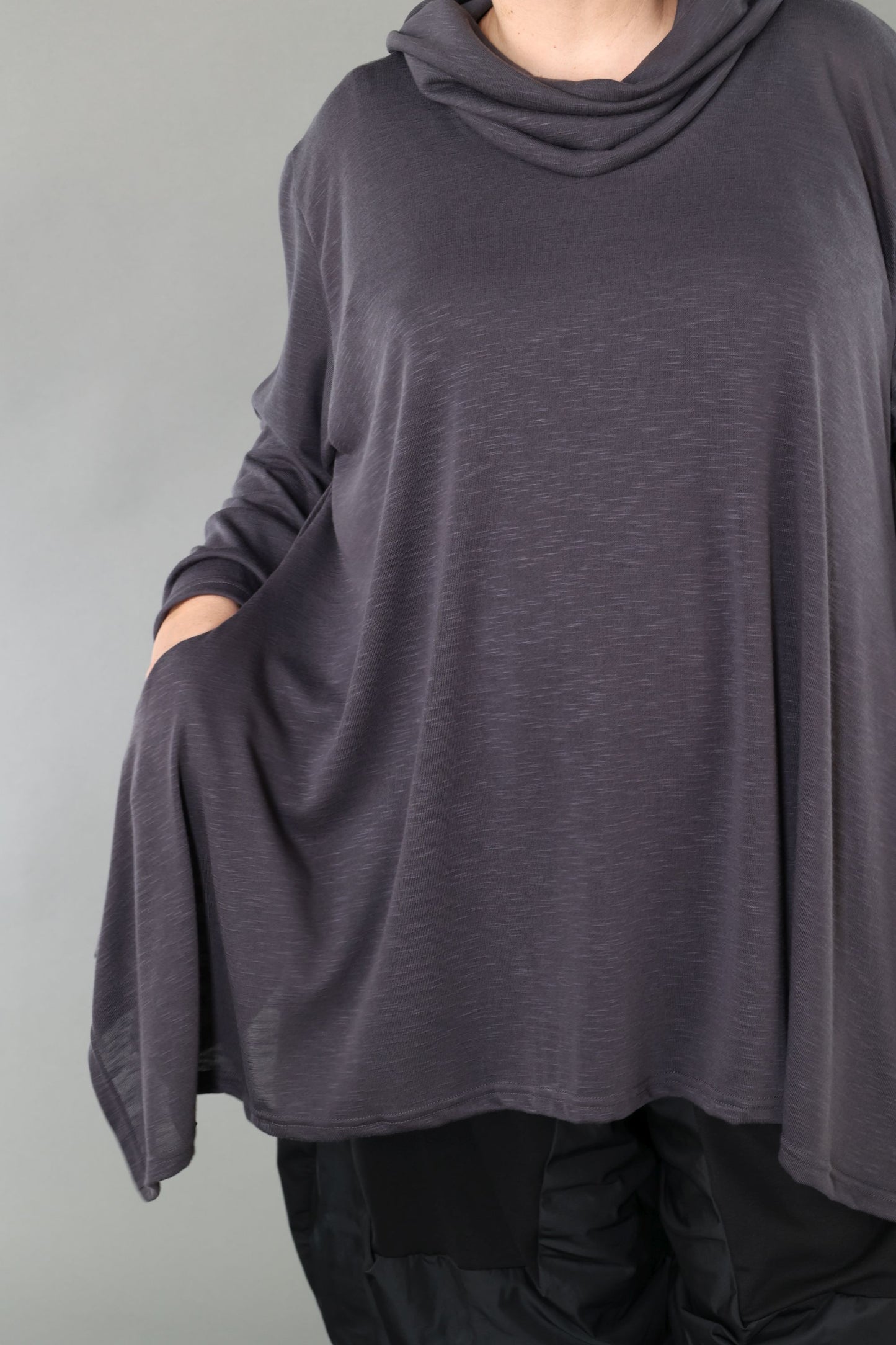 3371 "Celine" Turtleneck Jumper - Dark Grey