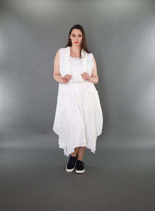 7118 "Marelia" Sleeveless Cowl-Neck Dress