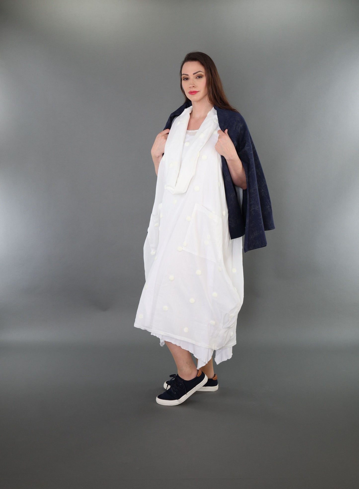 7118 "Marelia" Sleeveless Cowl-Neck Dress