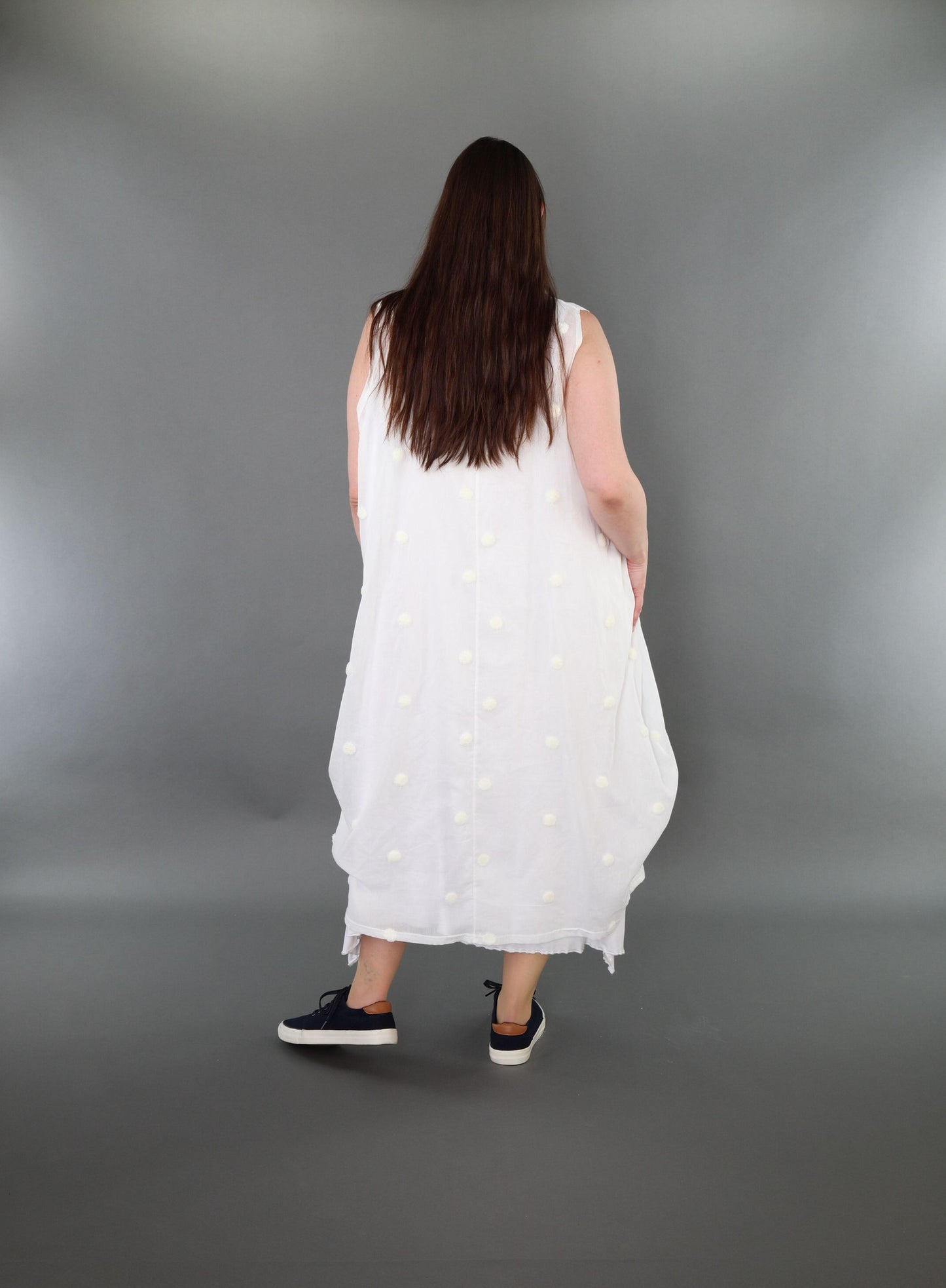 7118 "Marelia" Sleeveless Cowl-Neck Dress