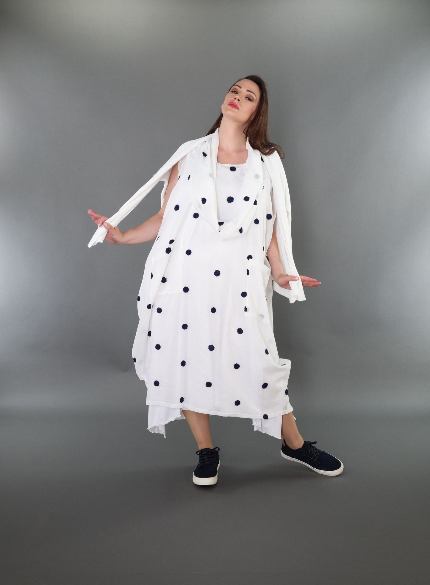 7118 "Marelia" Sleeveless Cowl-Neck Dress