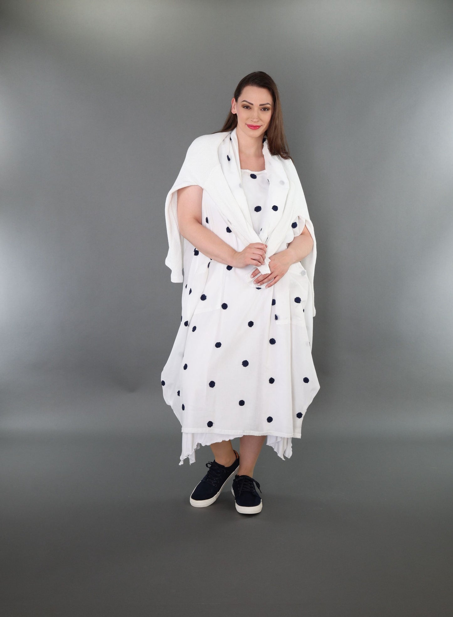 7118 "Marelia" Sleeveless Cowl-Neck Dress