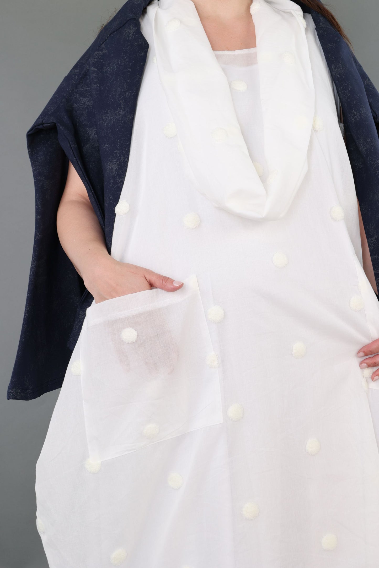 7118 "Marelia" Sleeveless Cowl-Neck Dress