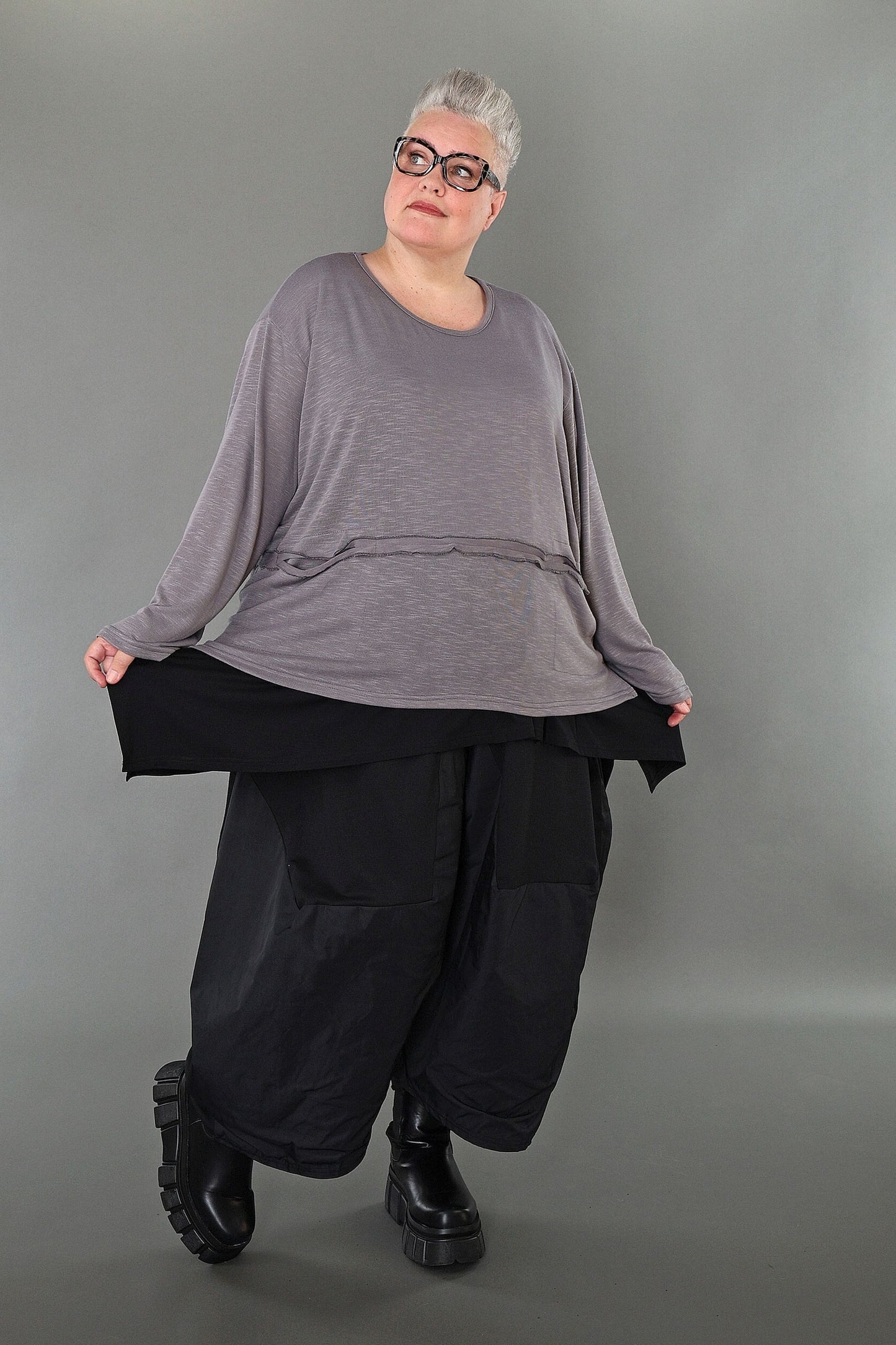 7130 "Celine" Top - Grey