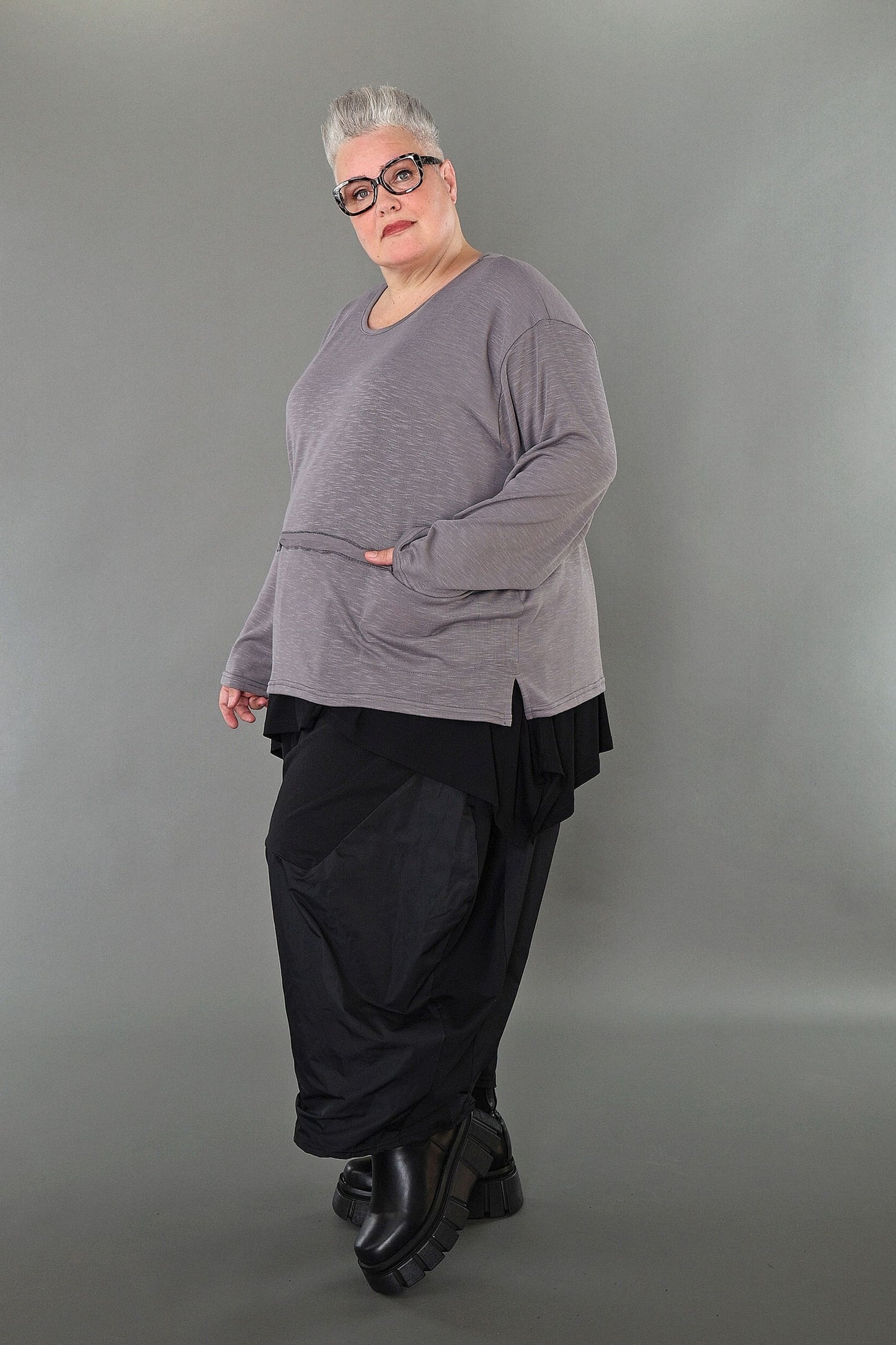 7130 "Celine" Top - Grey