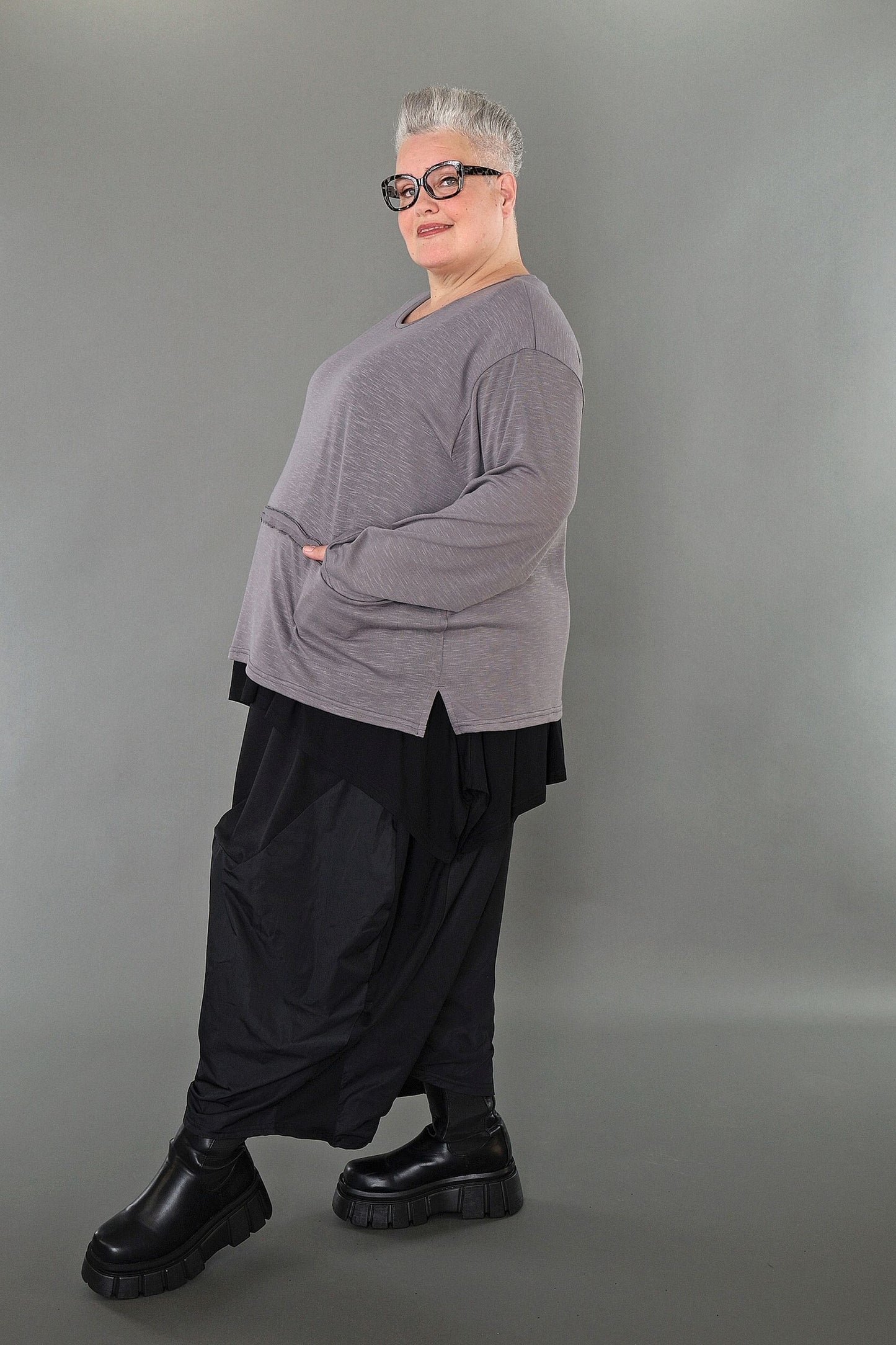 7130 "Celine" Top - Grey